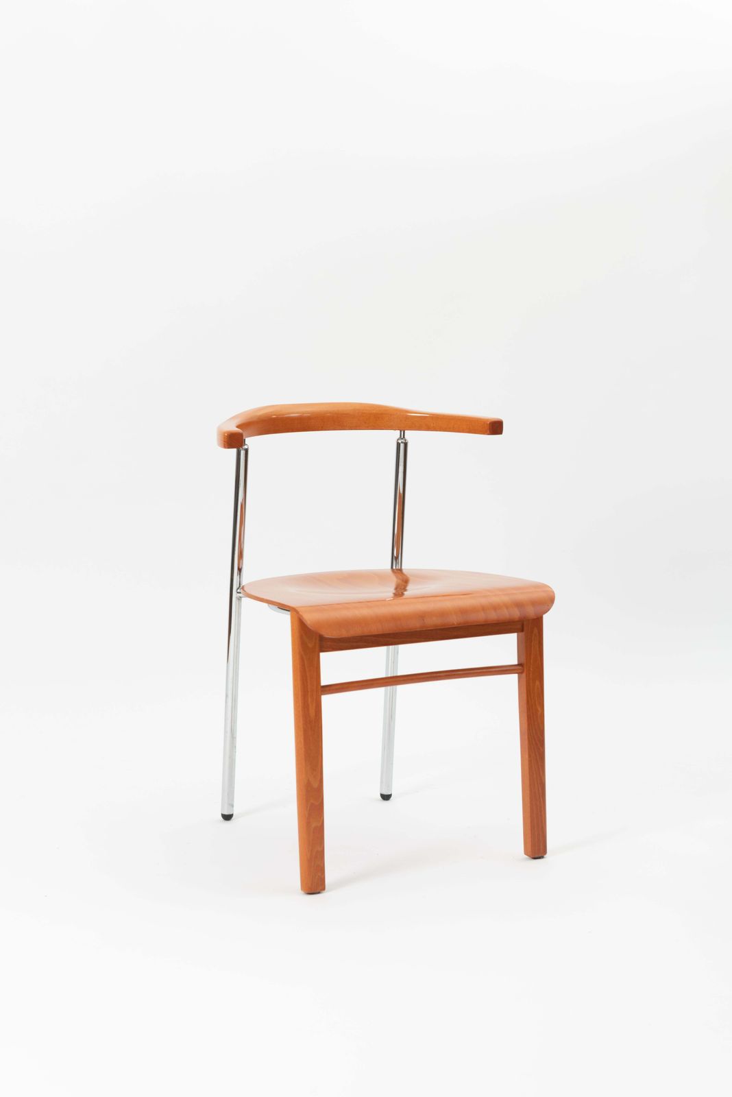 Set Of 6 Italian Cherry Wood Chairs photo for sale