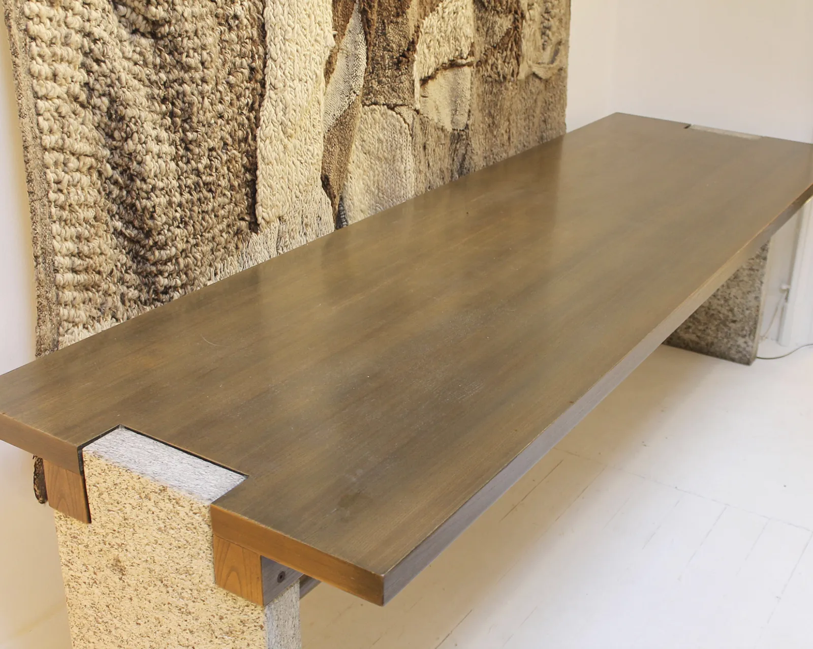 Stone And Wood Console Model ‘Valmarana’ By Carlo Scarpa For Simon, Italy, 1972 photo furniture