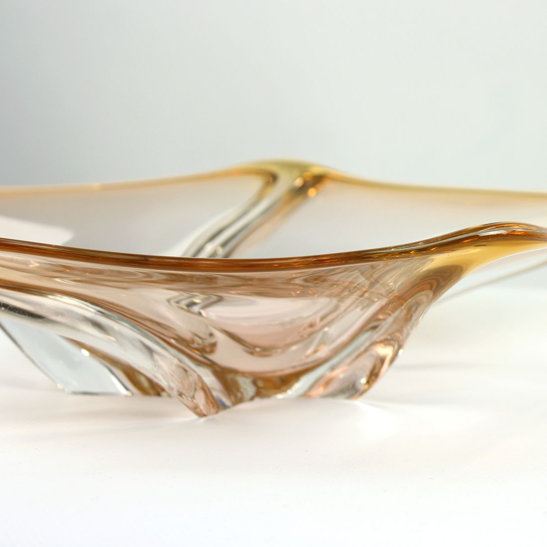 Art Glass Bowl By Frantisek Zemek For Sklarna Mstisov, 1960s photo for sale