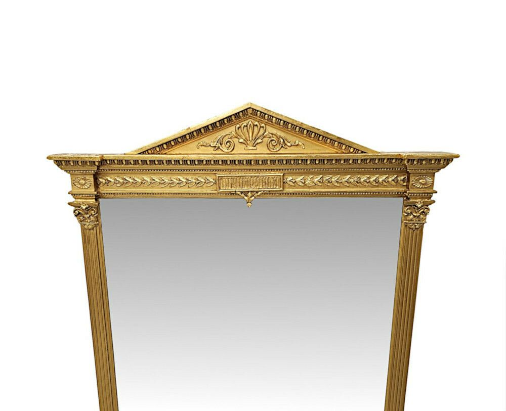 A Stunning 19th Century Giltwood Overmantel Mirror photo furniture
