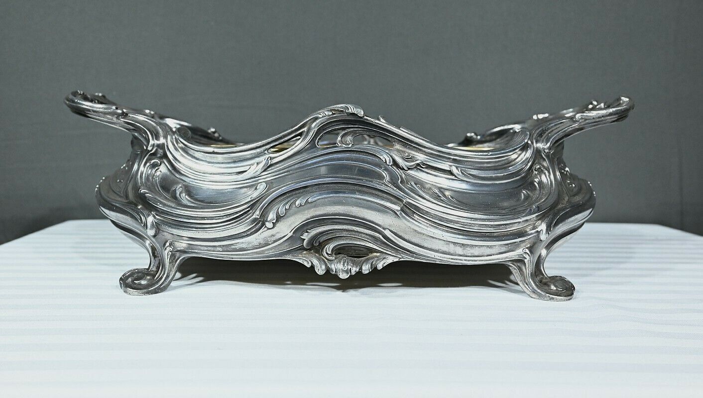 photo for sale Silvered Bronze Planter, Victor Saglier, Art Nouveau – Late 19th Century