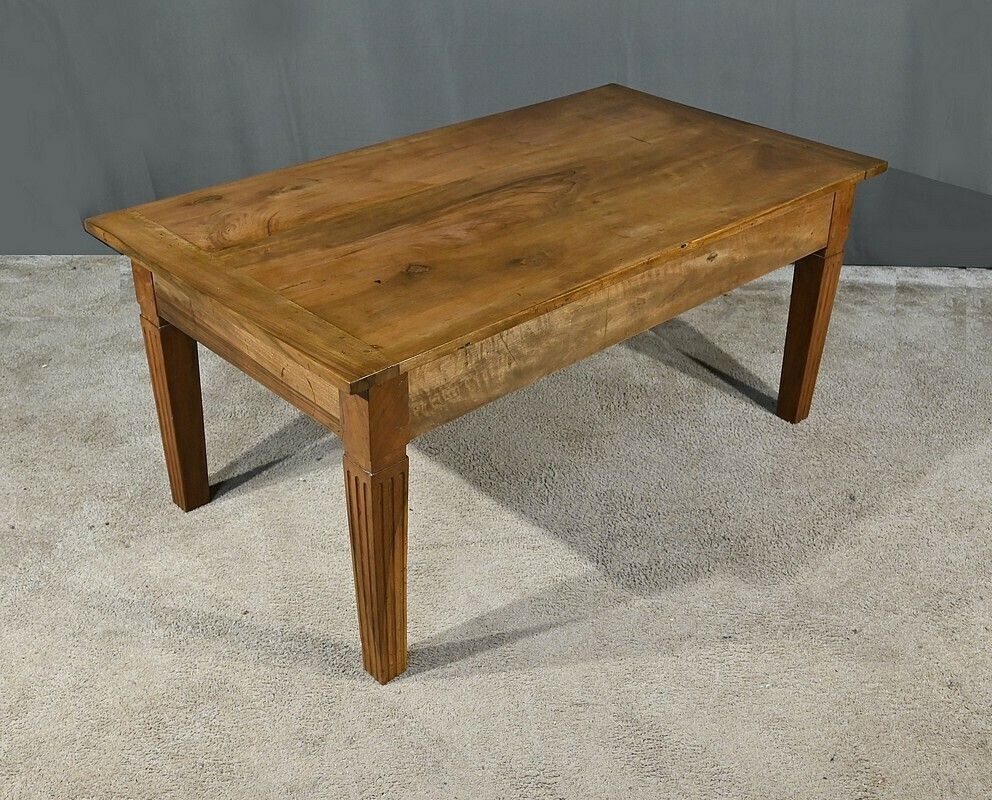 Walnut Coffee Table, Louis XVI – 19th Century Style