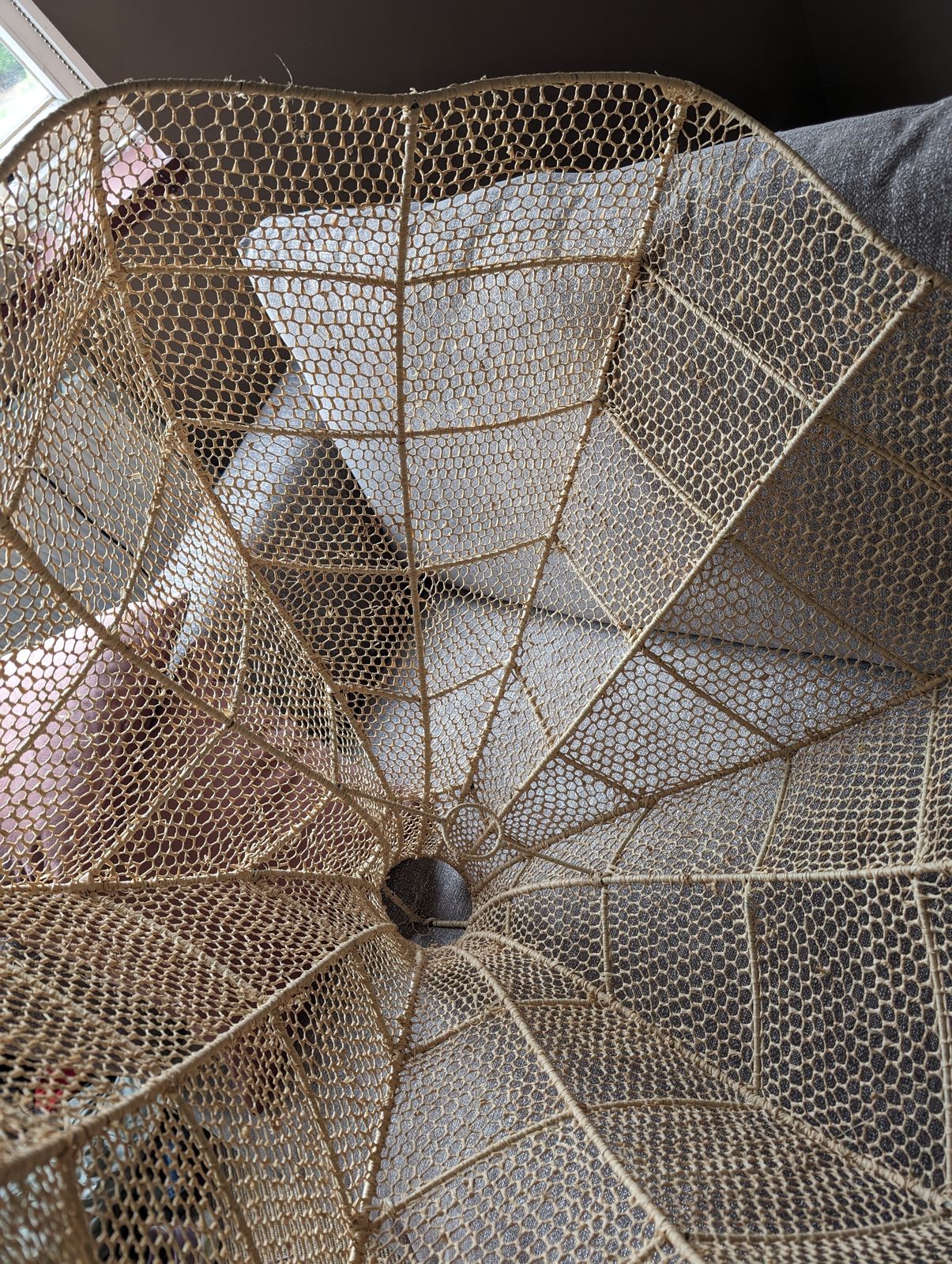 Large 28in Moroccan Rattan Lampshade photo for sale