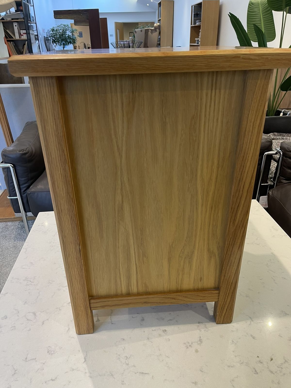 Oak Bedside Cabinet With Oak Veneer Panels And Solid Oak Lipping, Legs And Frame photo for sale