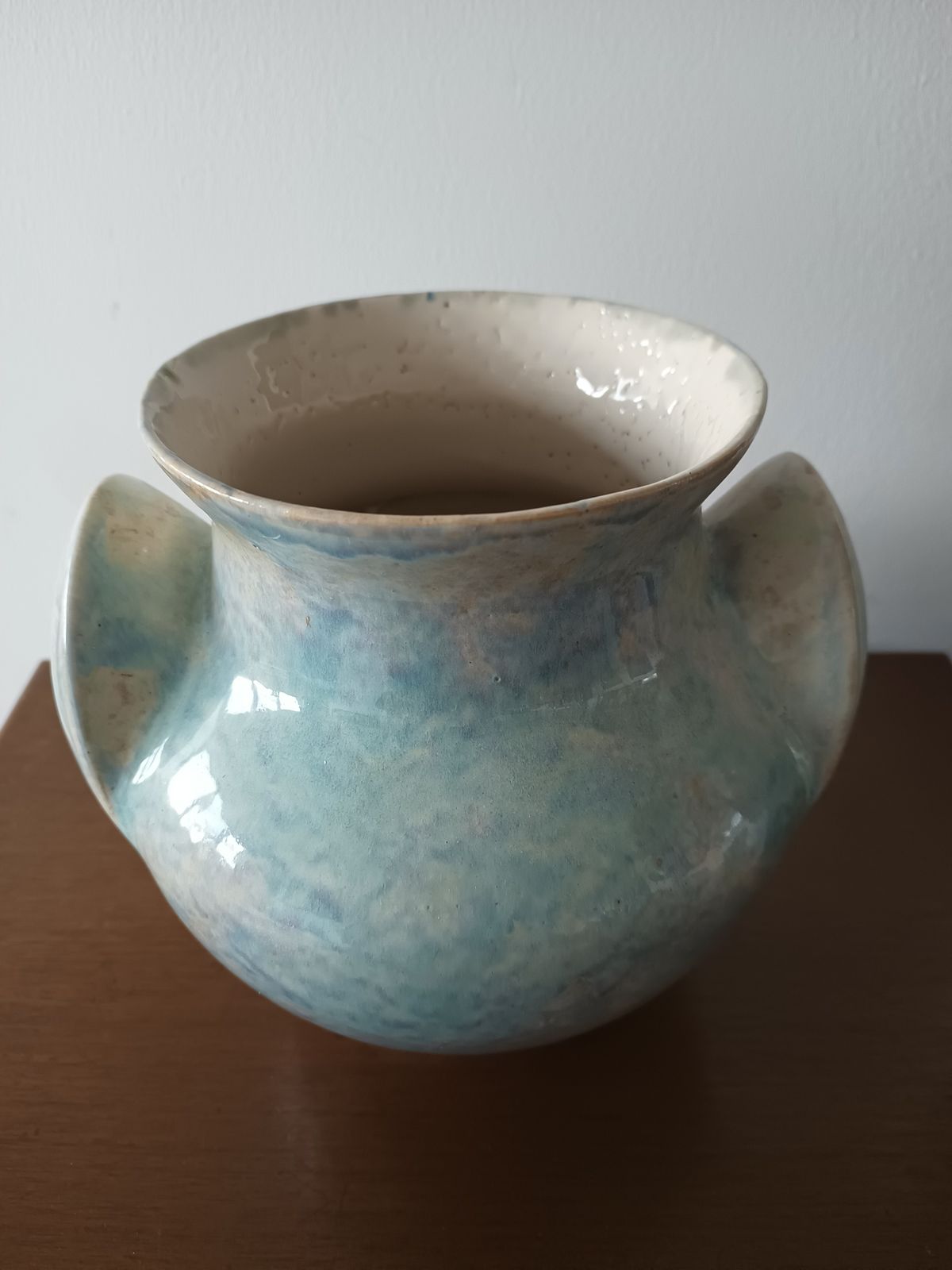 Porcelain Sevres Vase Dated 1962 "Oreilles" Design By Or After Roger Capron, Vallauris photo 950.0