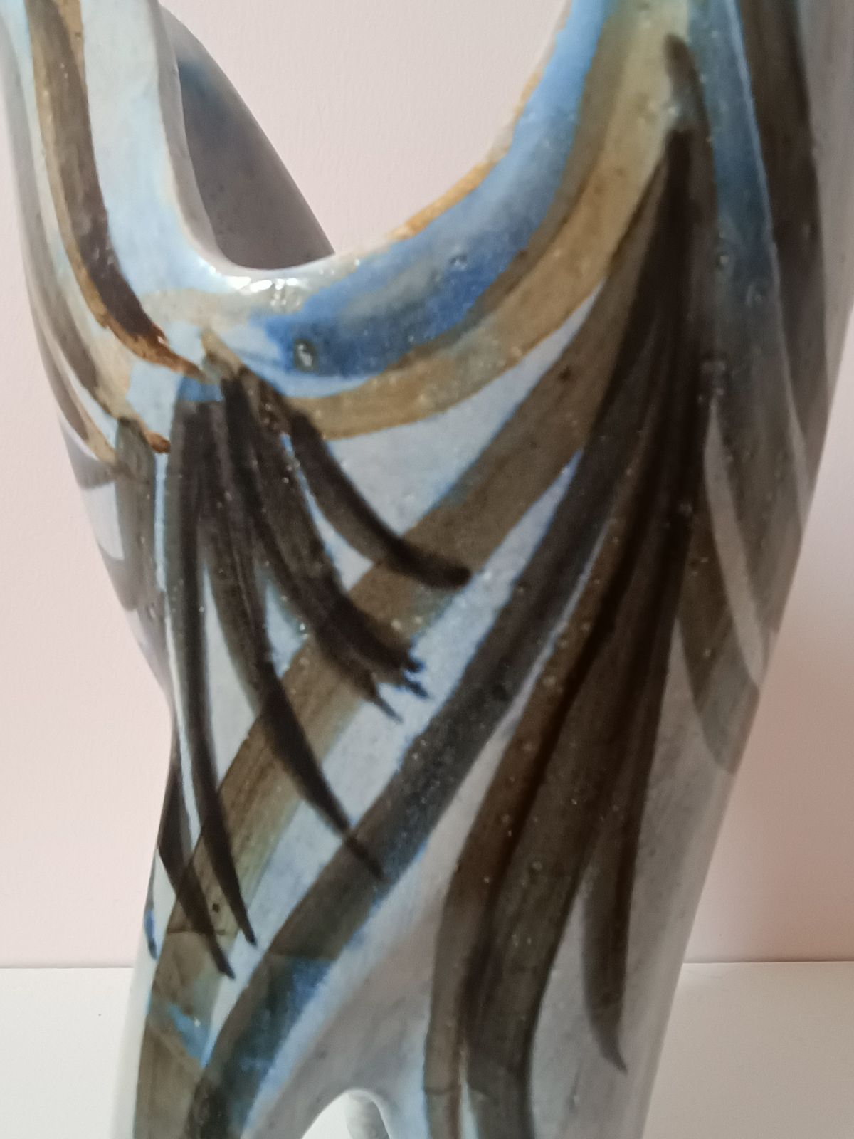 Scandinavian Bird Planter Rorstrand Gustavsberg Stig Lindberg Style C1960 photo Home Decor