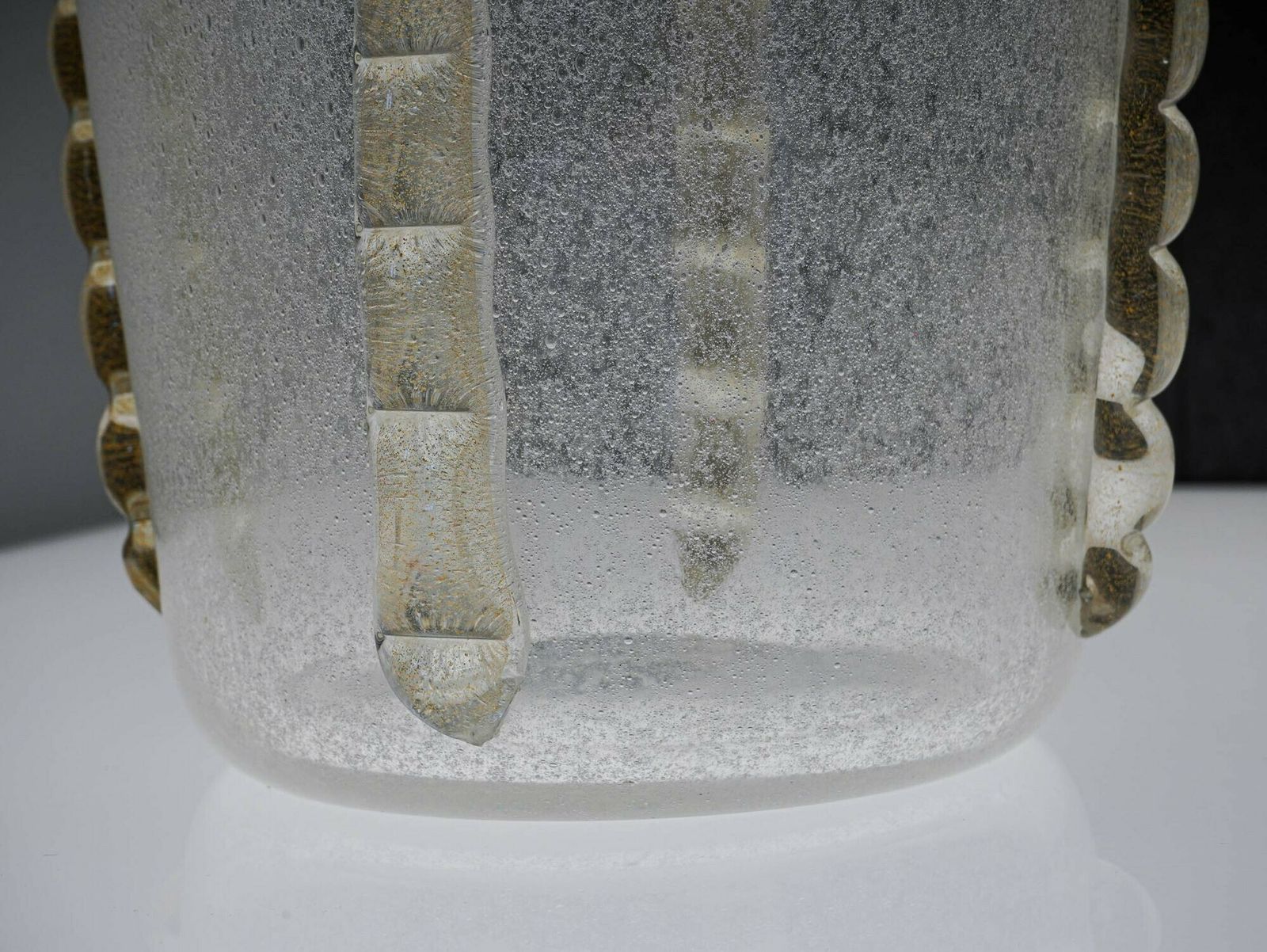 Giant Vase Or Ice Bucket In Murano Glass, Barovier & Toso Style photo vintage