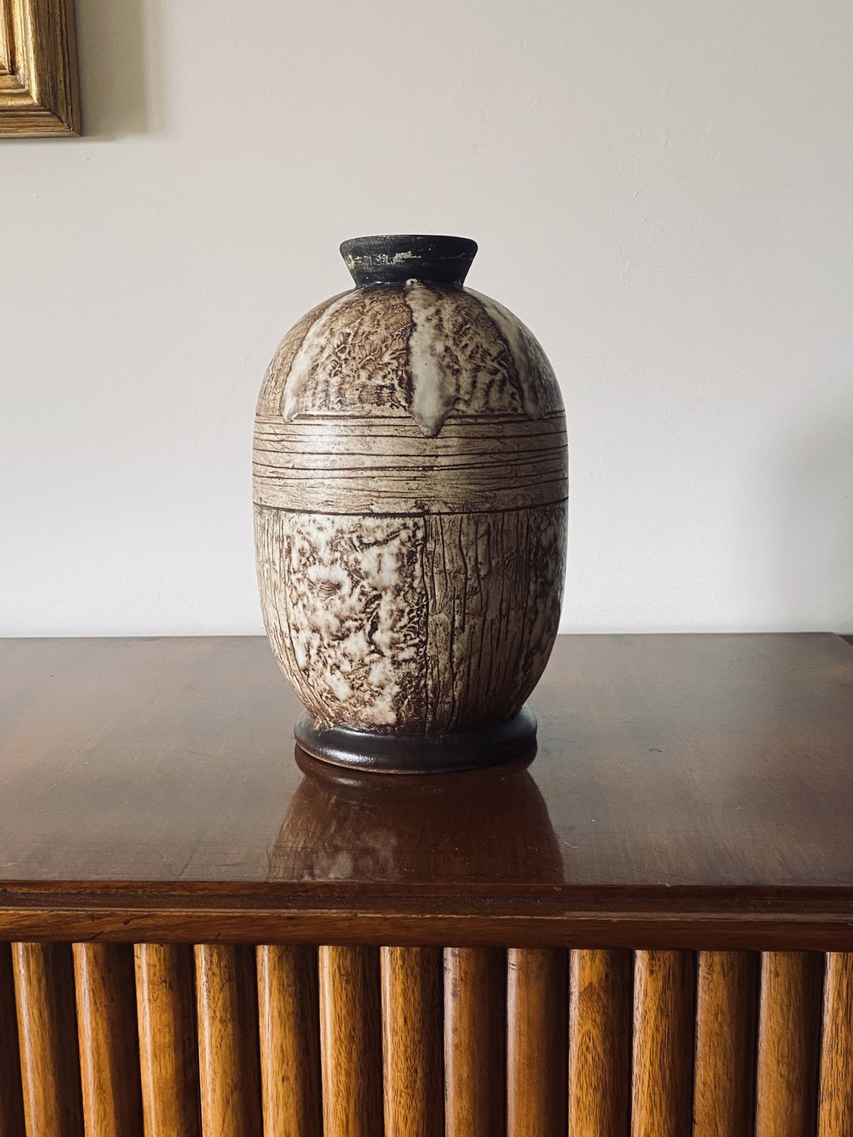 Louis Auguste Dage, Art Deco Unique Ceramic Vase, France 1930 photo furniture