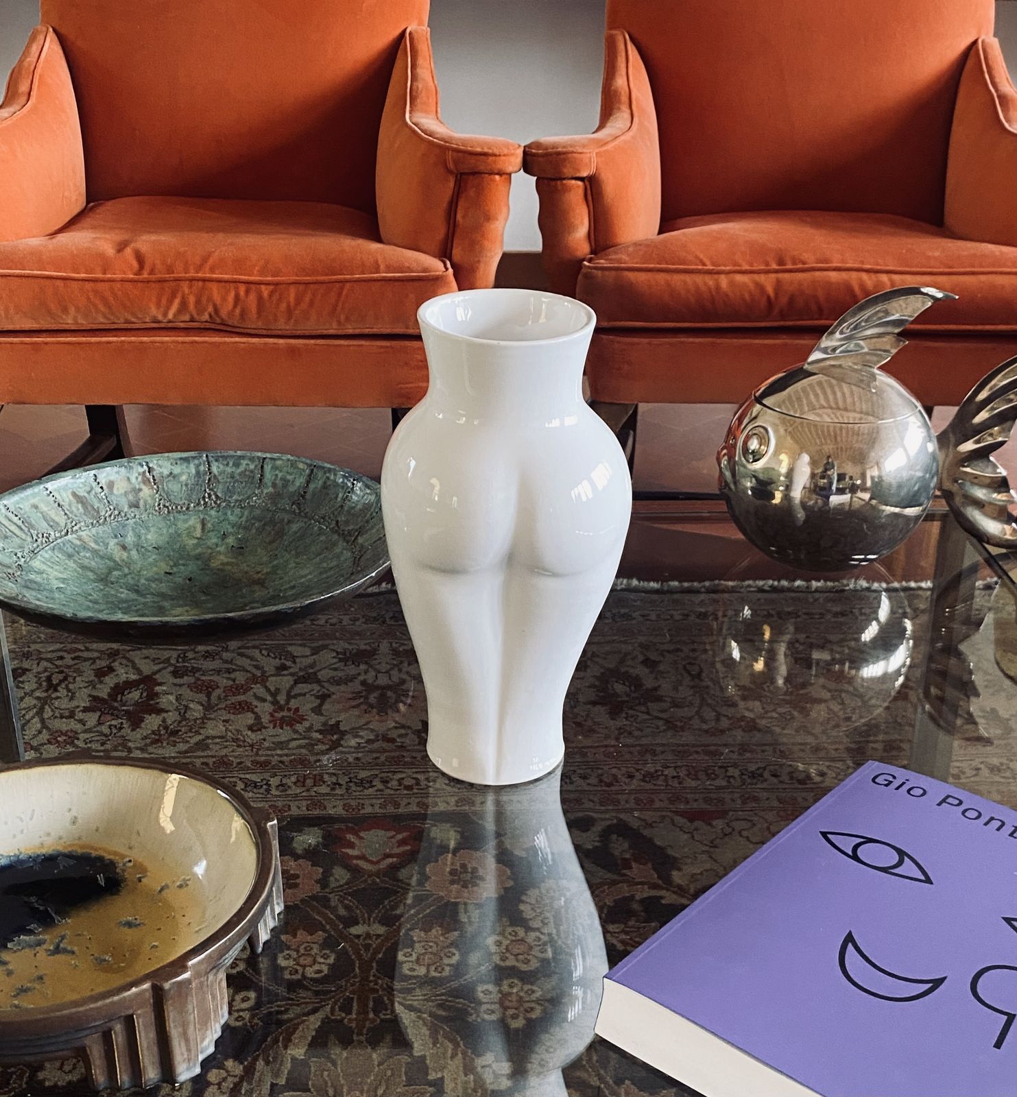 550.0 Postmodern Ceramic 'Femme' Vase, Baba, Vallauris France Ca. 1980s photo