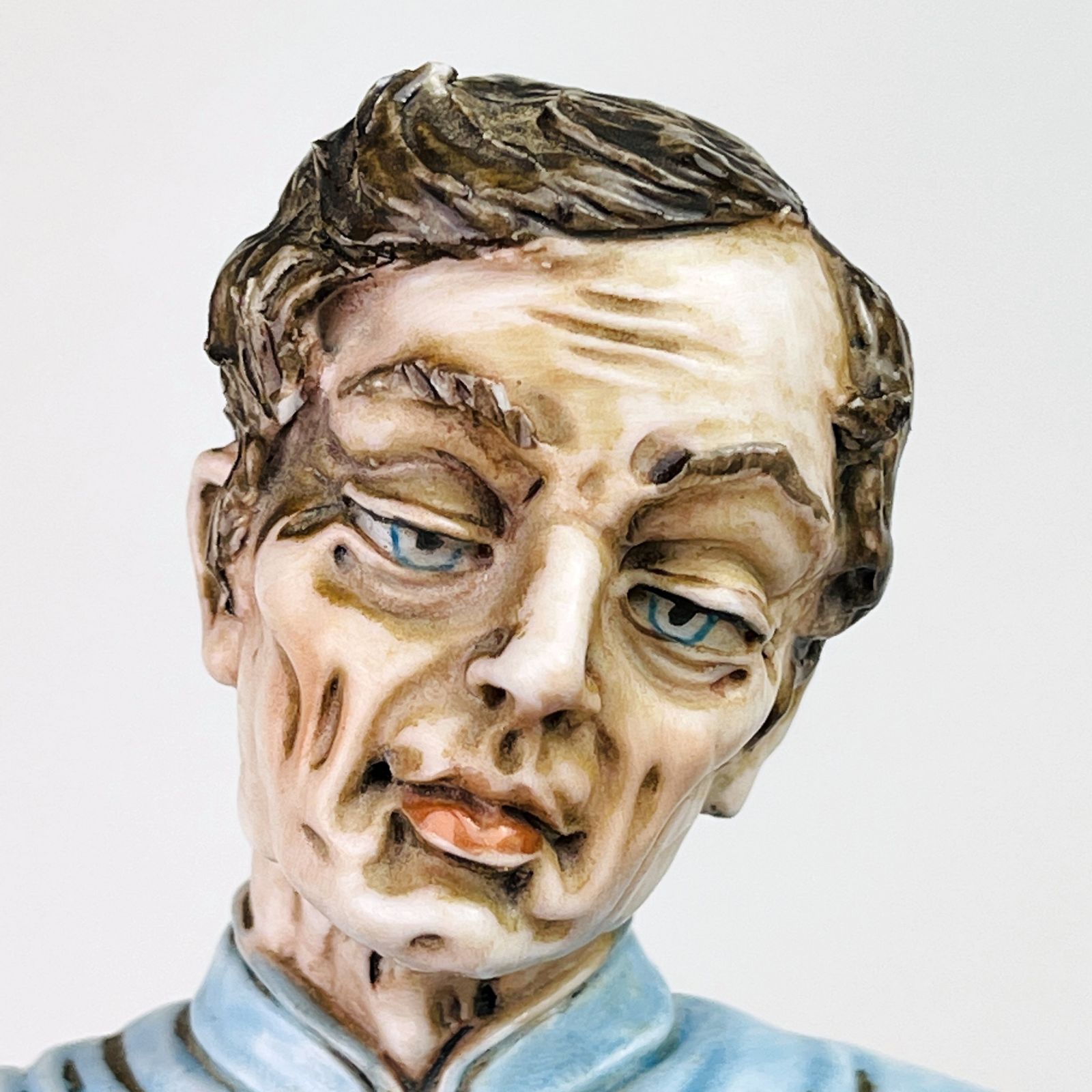 photo furniture Vintage Ceramic Sculpture Of Barber By Capodimonte Italy 1950s