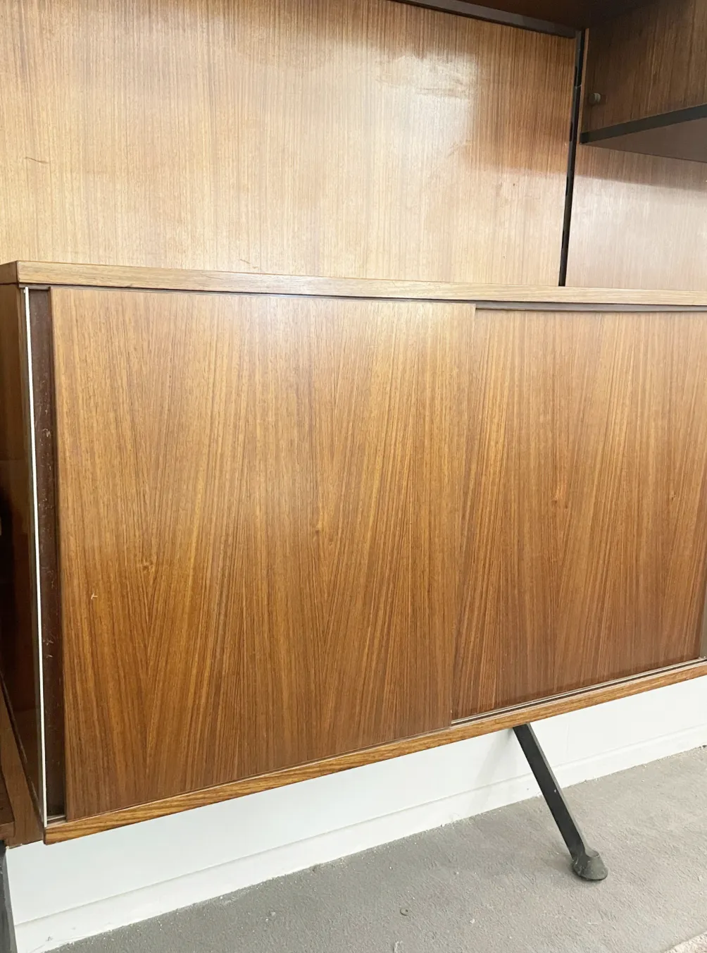 Mid Century Teak Wall Unit By Ico Parisi, Italy 1960s photo for sale