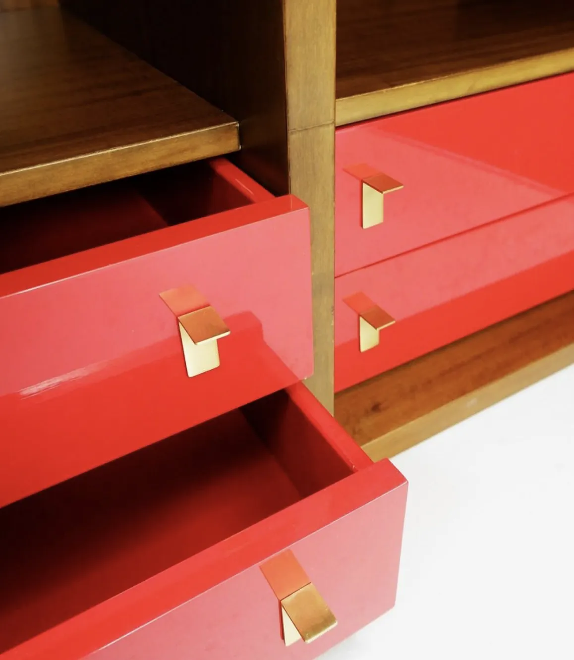 Set Of Credenza And Nightstands By Luciano Frigerio photo Furniture