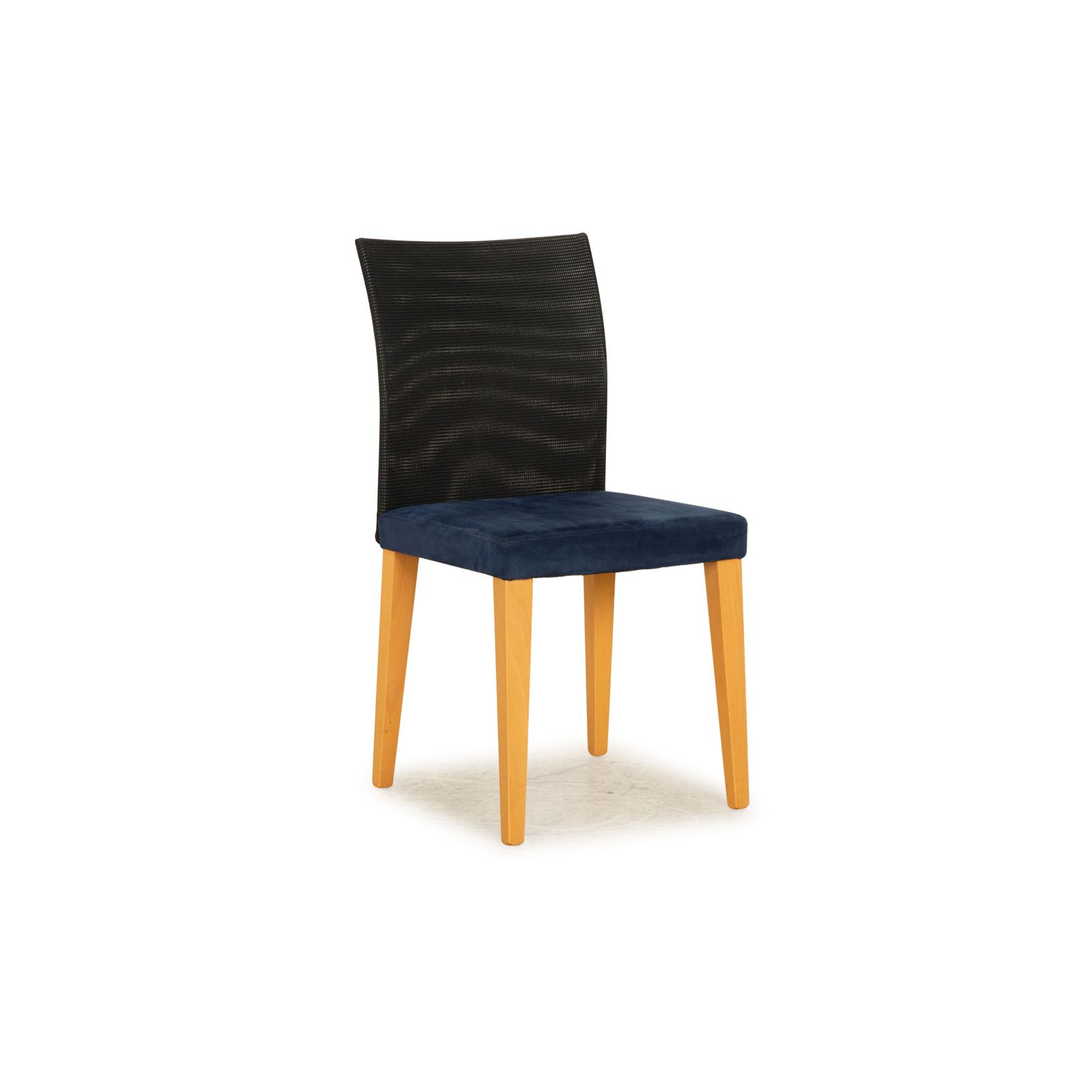 Set Of 6 Tonon Fabric Chairs Blue Dining Room photo buy