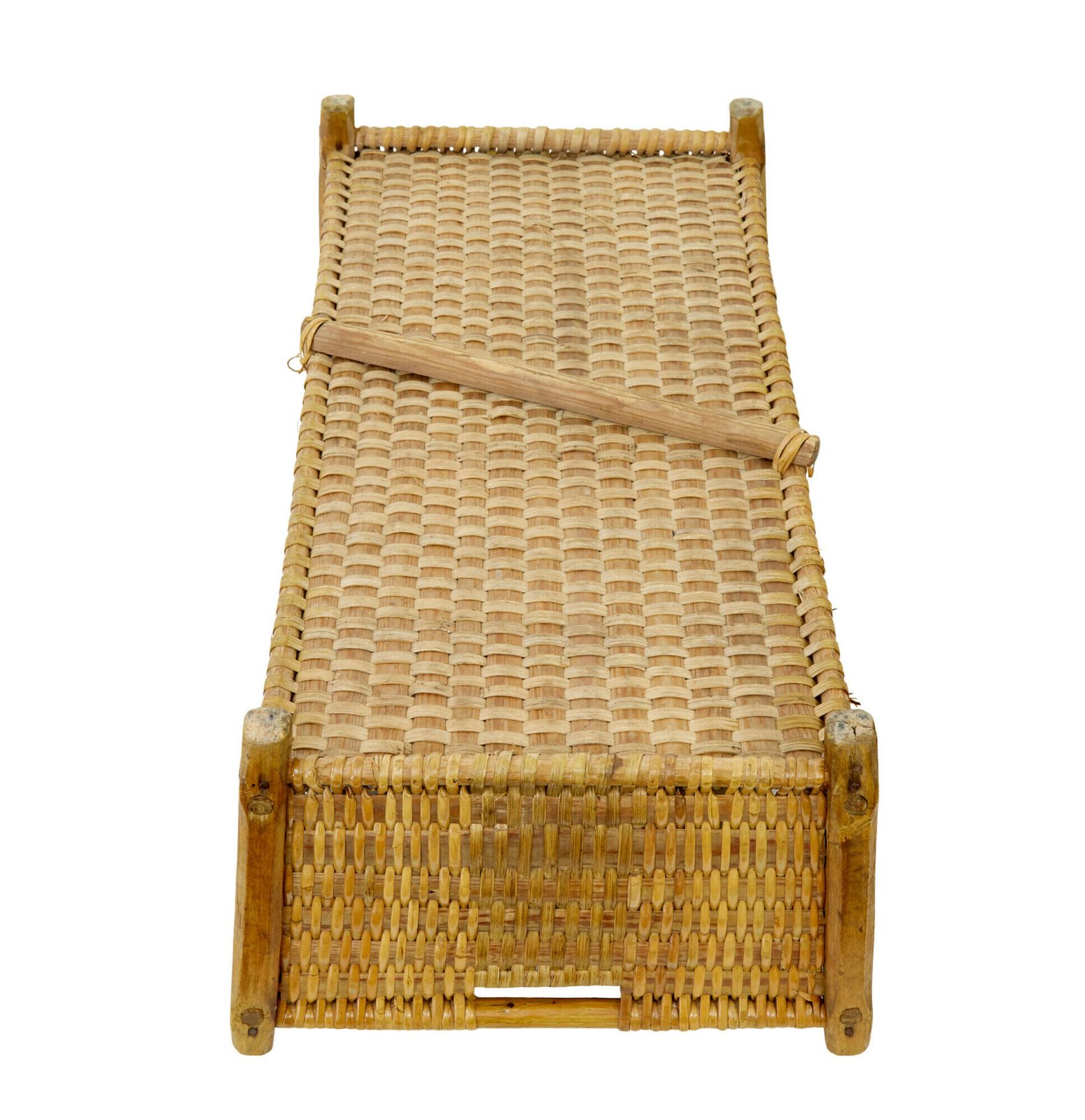 19th Century Scandinavian Woven Pine Basket photo furniture