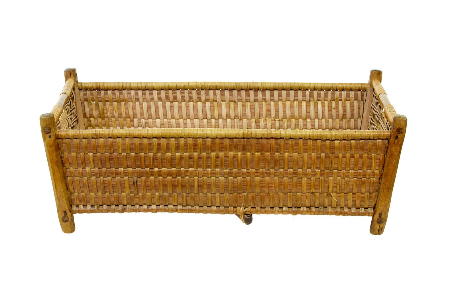 19th Century Scandinavian Woven Pine Basket photo buy
