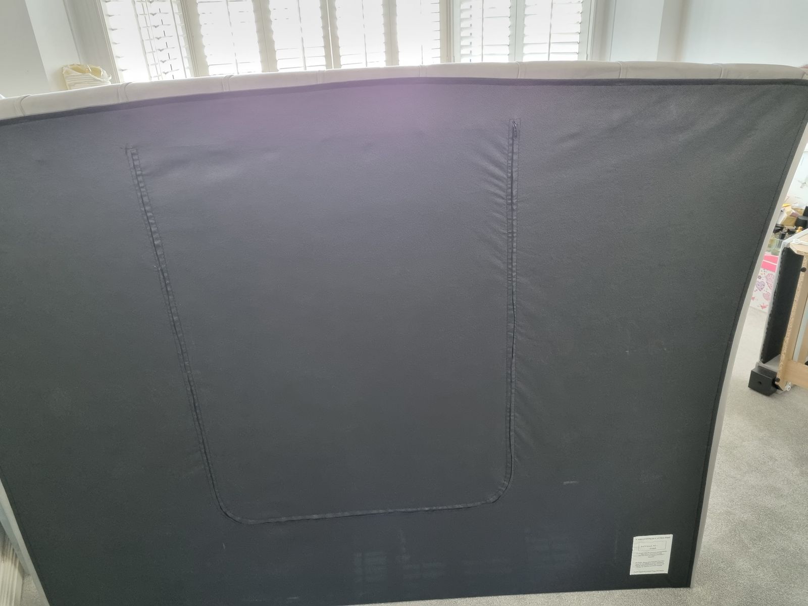 Soft Grey Headboard photo vintage