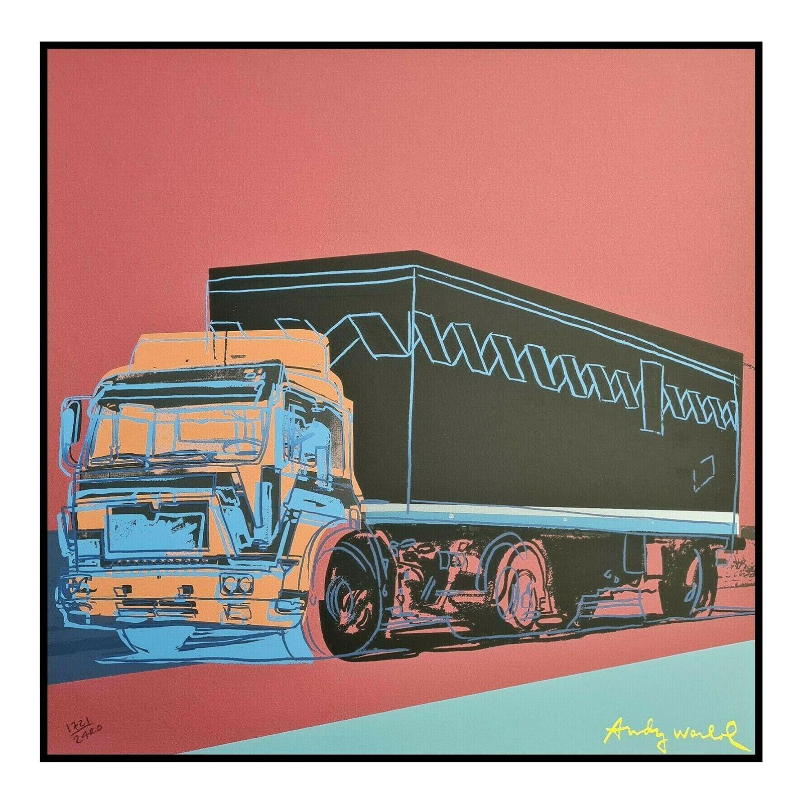 1980s Carnegie Museum Of Art Andy Warhol Vintage Lithograph Red "Truck"