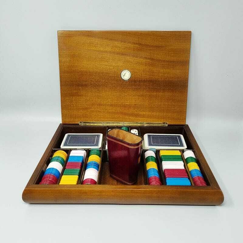 1960s Original Gorgeous Playing Cards Box By Piero Fornasetti In Excellent Condition. Made In Italy photo 1397.0