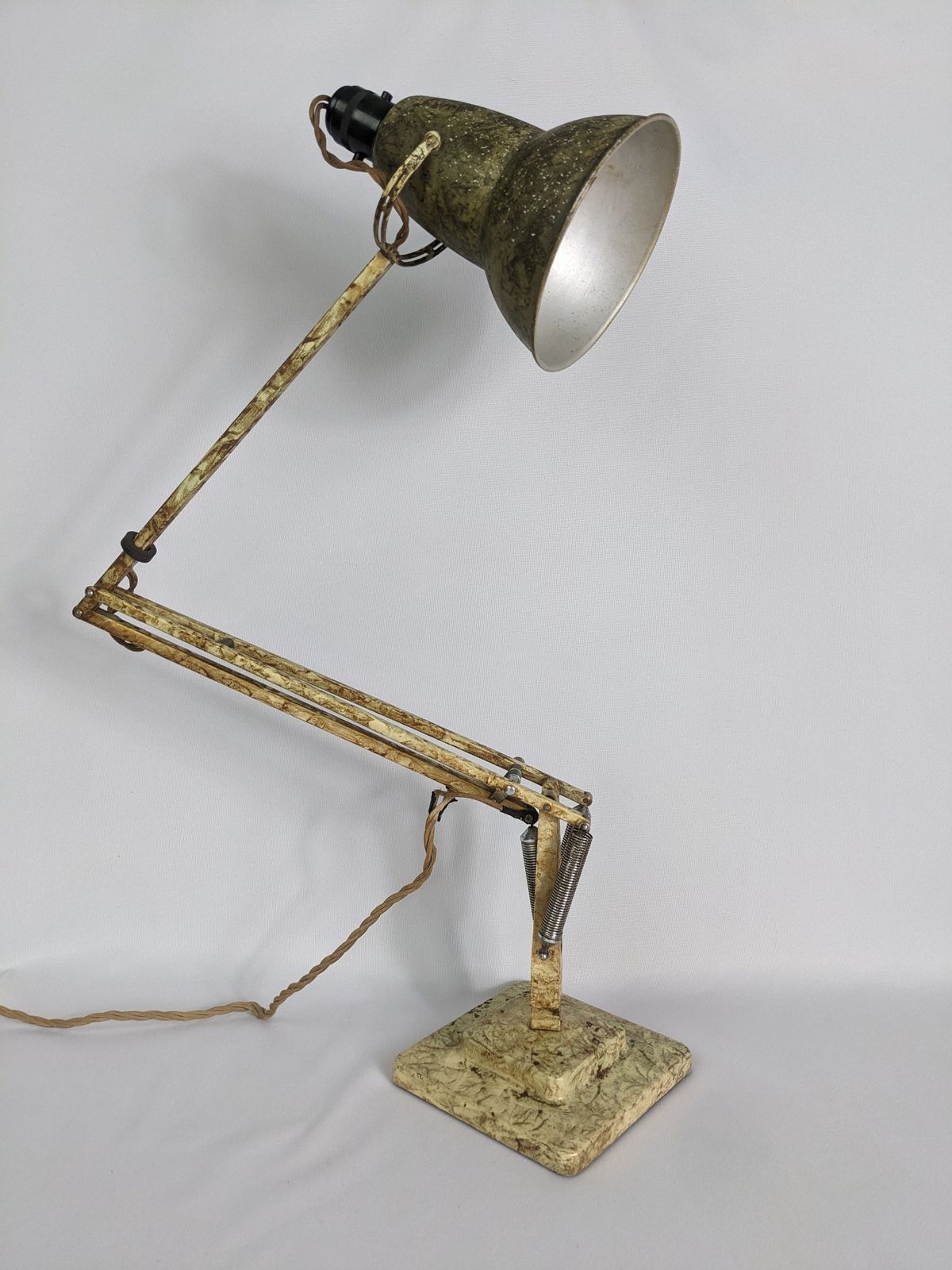 Anglepoise Model 1227 Two Step Scumble Cream And Gold Mid Century 1930's/ 40s By Herbert Terry photo vinterior