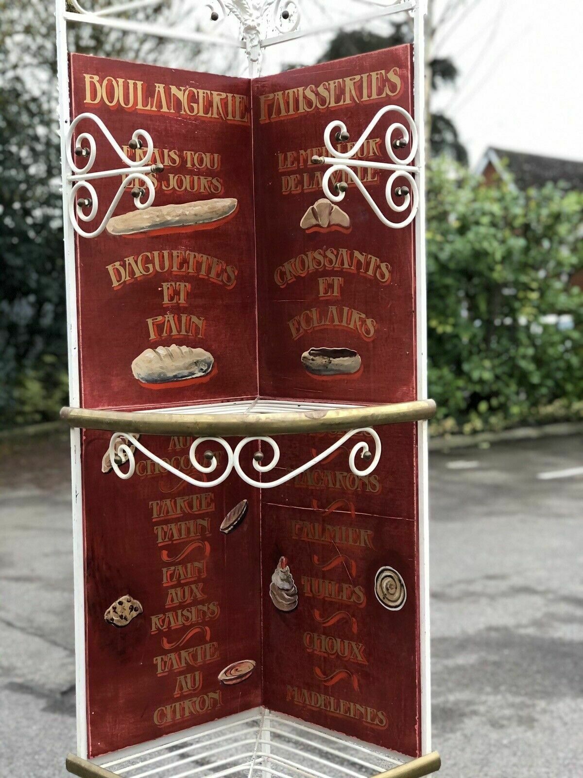 French Bakers Shelves With Hand Painted Decoration photo vintage