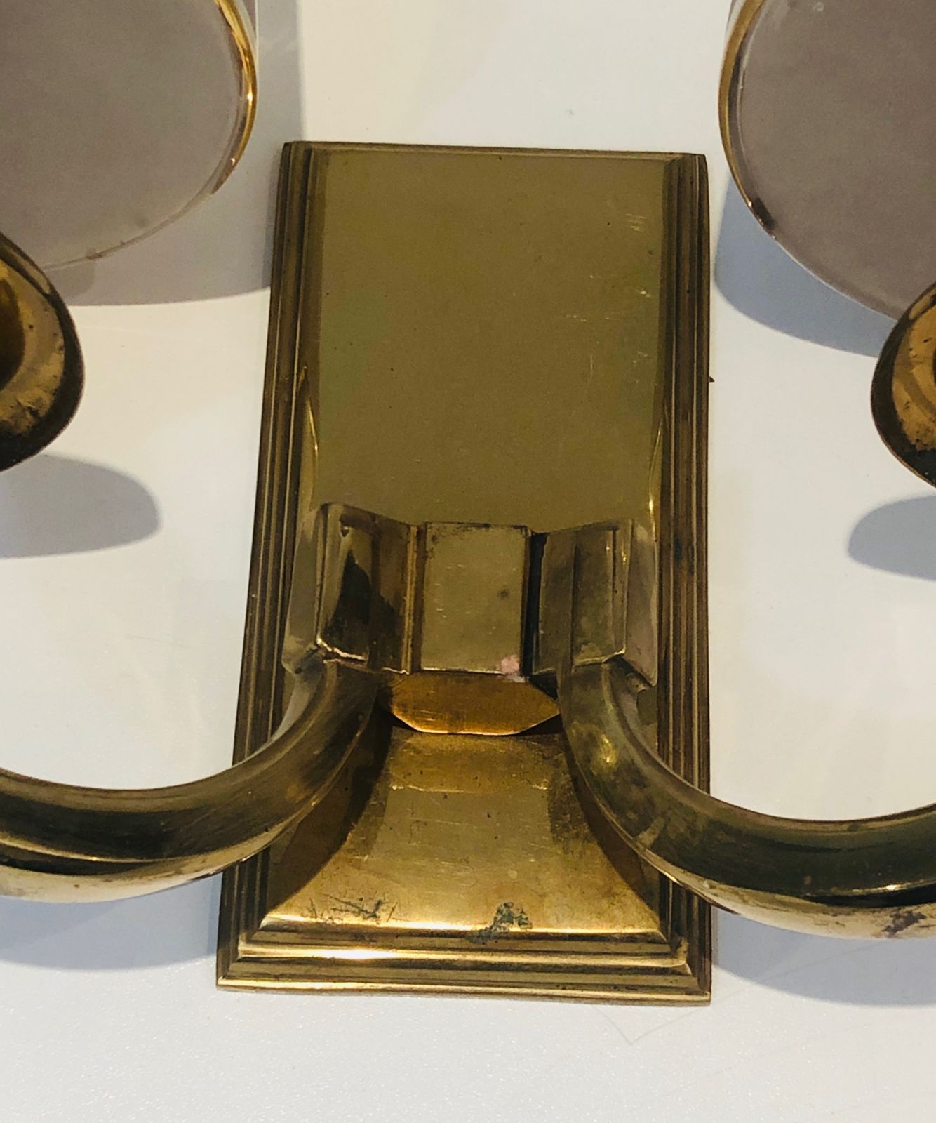photo for sale Pair Of Art Deco Sconces In The Taste Of Perzel.