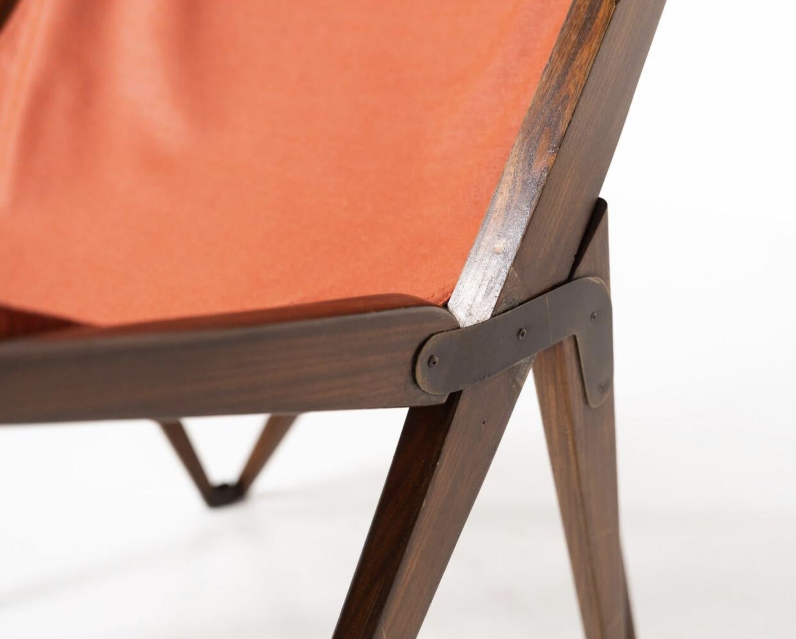 Pair Of Red Tripolina Folding Chairs By Joseph B. Fenby photo Furniture