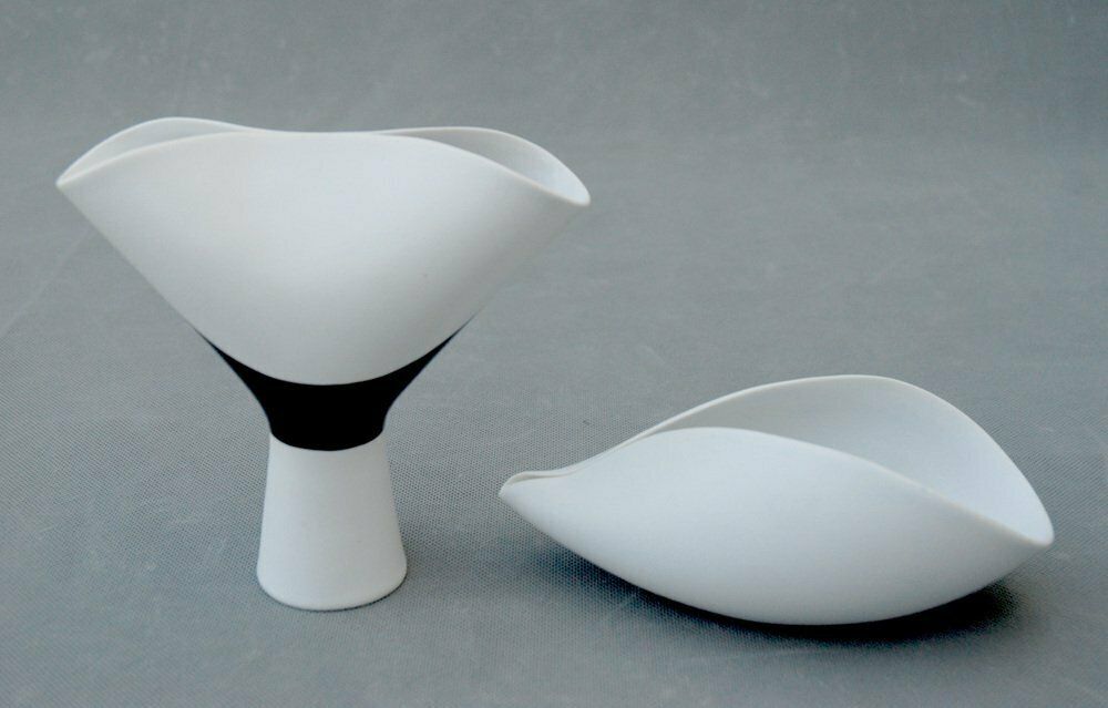 Veckla Vase & Bowl Set By Stig Lindberg For Gustavsberg, Sweden, 1950s, Set Of 2 photo Home Decor