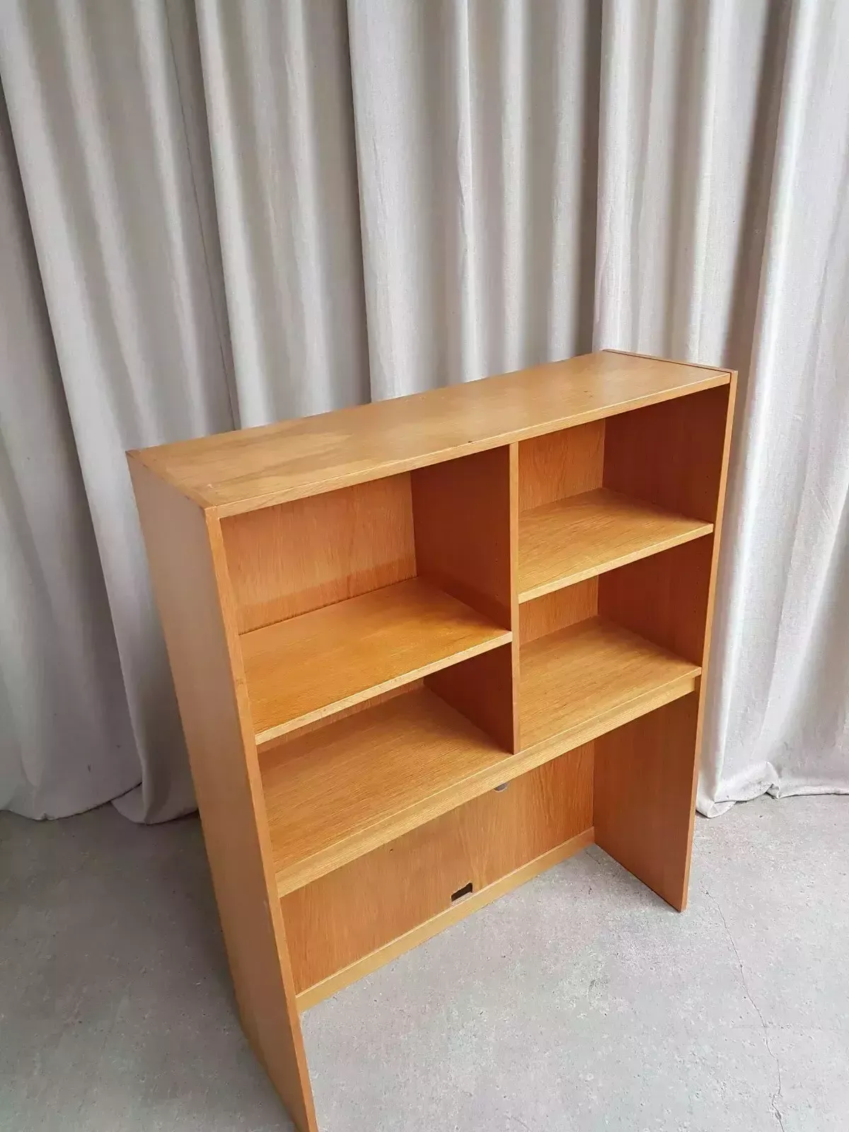 Vtg Mid Century Danish Oak Bookcase Shelving Wall Unit Retro Scandi photo buy