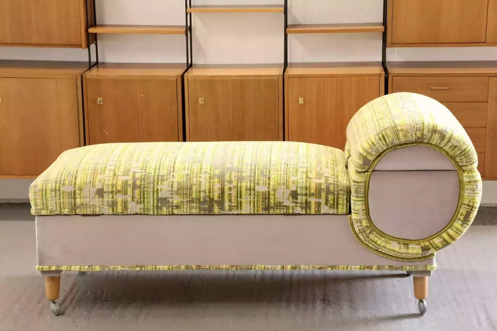 photo furniture Fine British Mid Century Daybed Ottoman With Osbourne And Little Fabric By Reylon