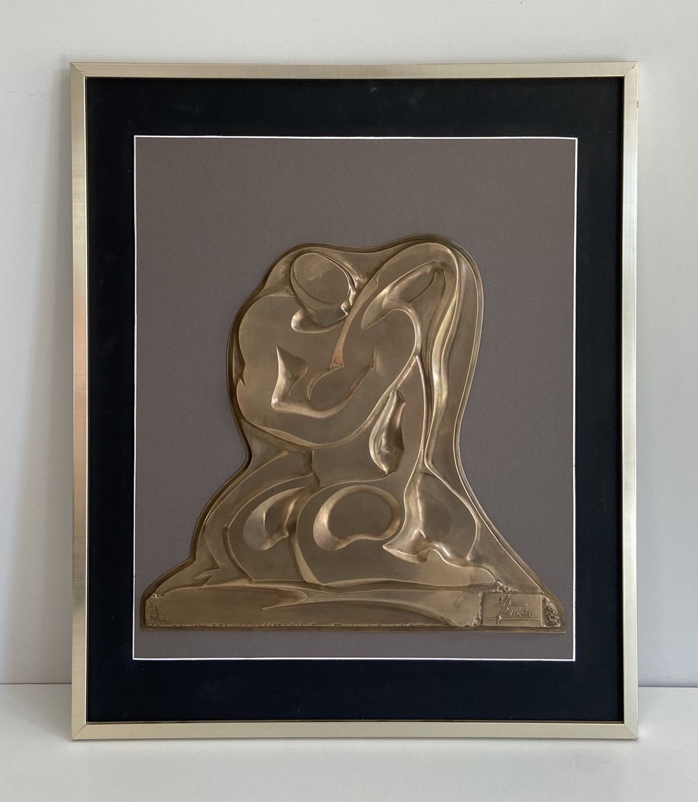 Painting Representing A Brass Sculpture. Around 1970