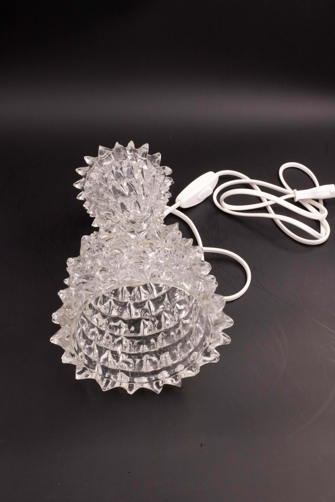 Elegant Table Lamp In Rostrato Murano Glass Vase For Barovier & Toso, 1940s photo 868.0