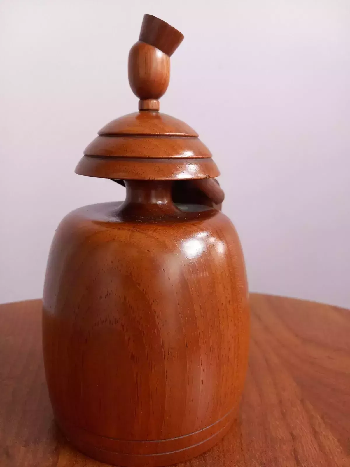 Mid Century Teak Counter / Reception Bell Ann Teak Bell photo 50.0
