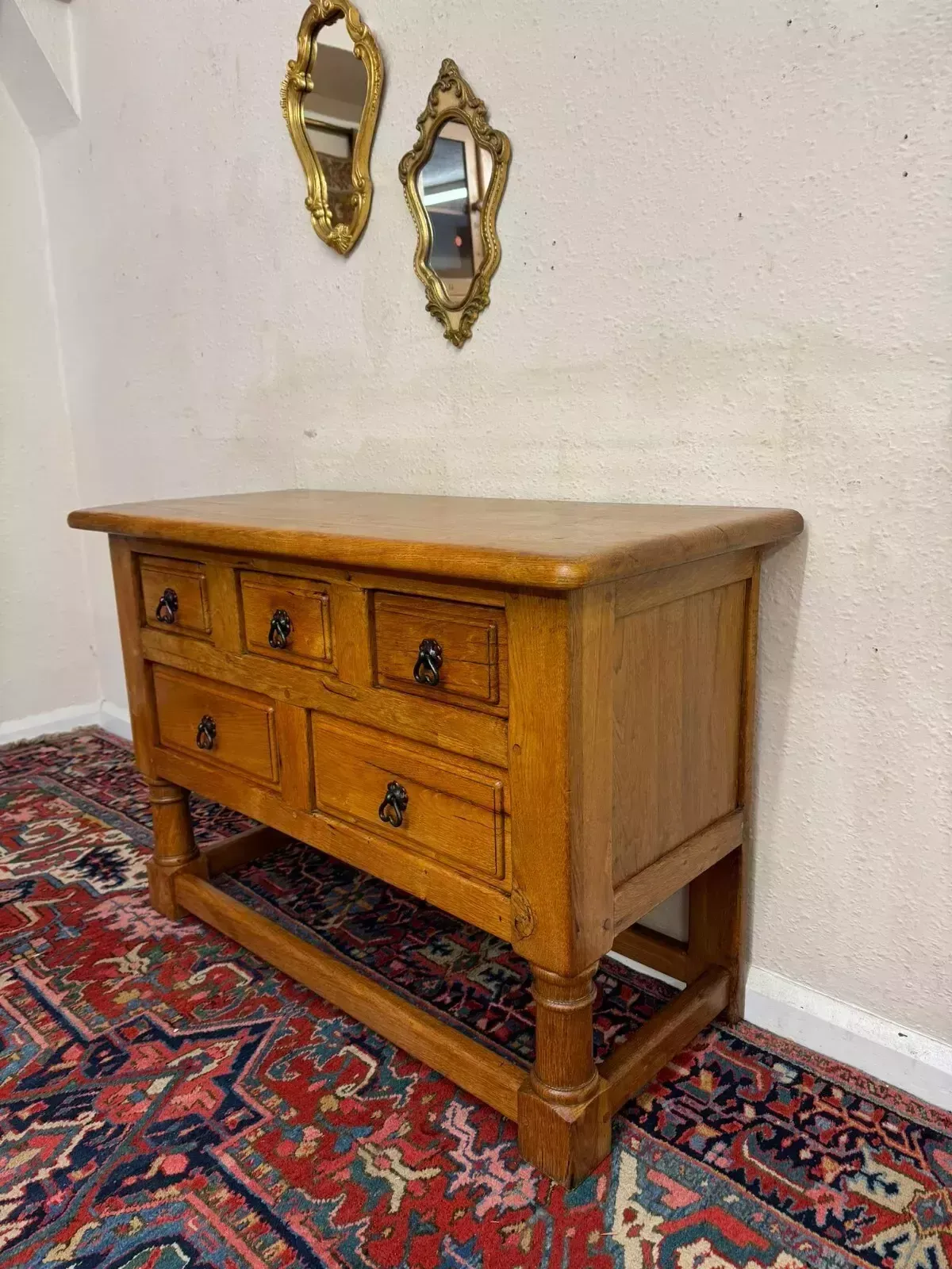 Fantastic Quality French Country Oak Low Chest/Dresser Circa 1920 photo for sale