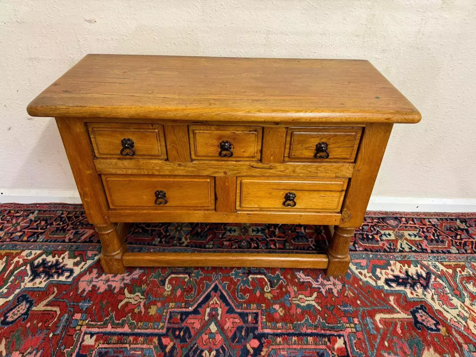 Fantastic Quality French Country Oak Low Chest/Dresser Circa 1920 photo vinterior