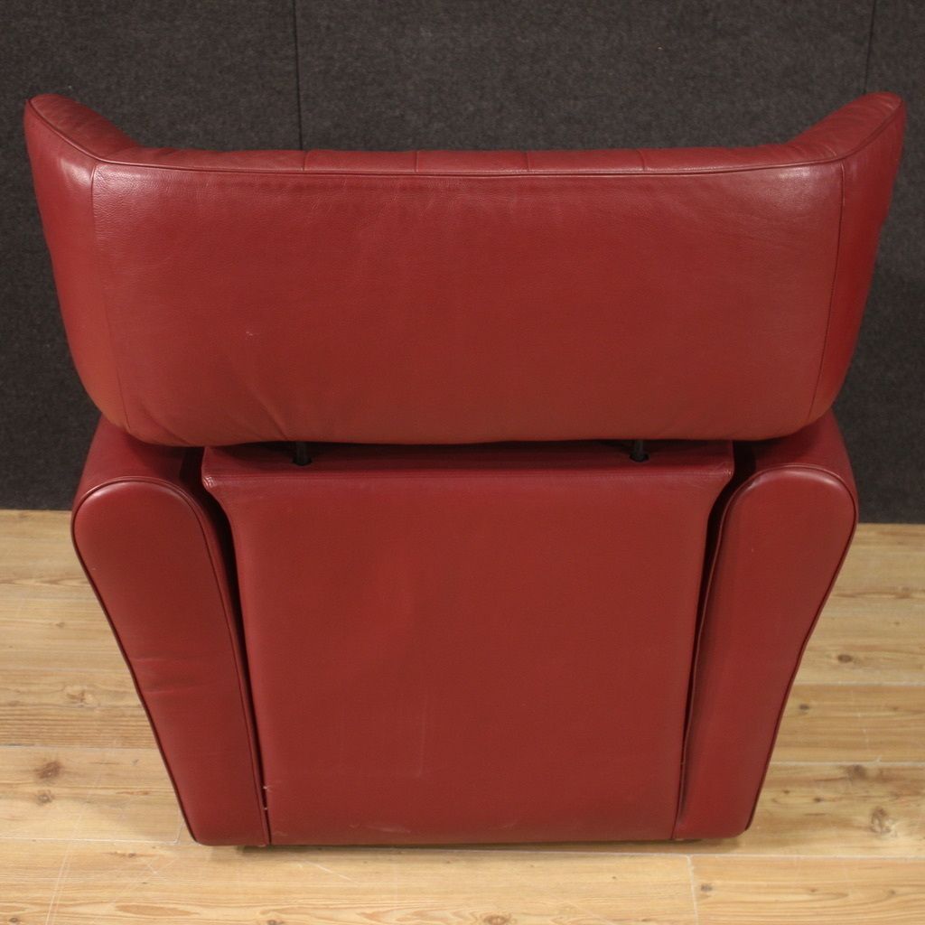 Italian Armchair With Footstool From The 80s photo vintage