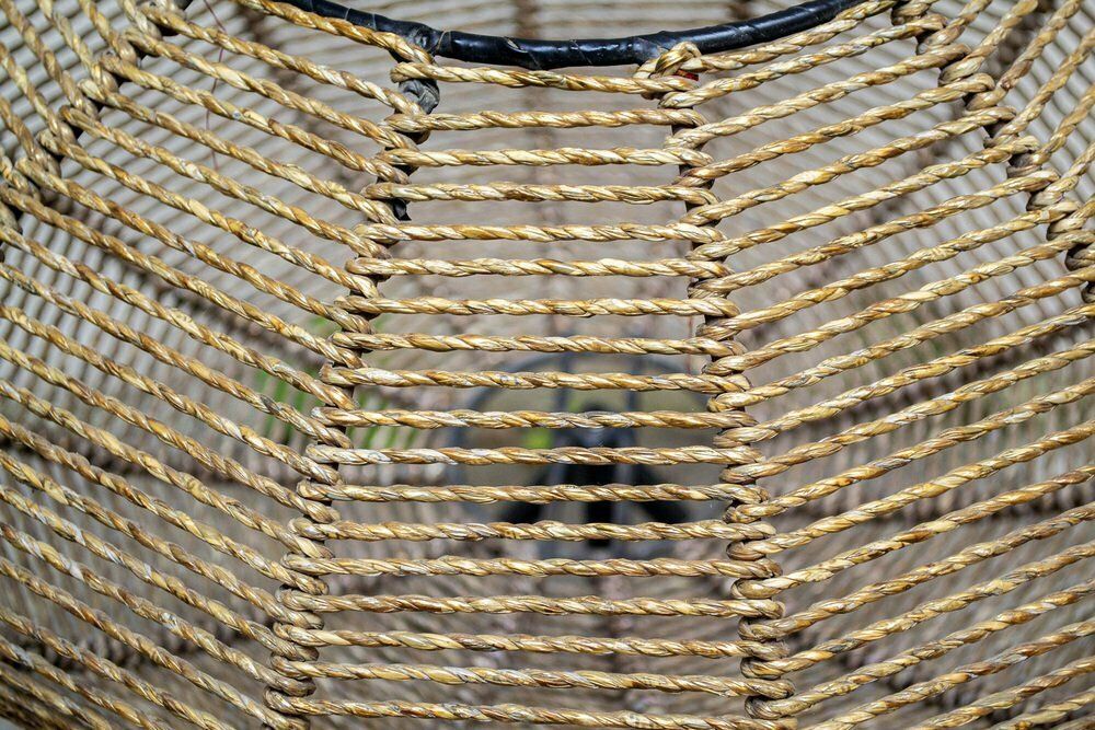 Italian Iron And Rattan Magazine Rack, 1950s photo Home Decor