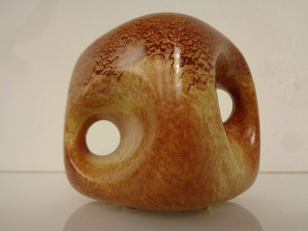 Italian Ceramic Cube Vase By Roberto Rigon For Bertoncello, 1960s photo for sale