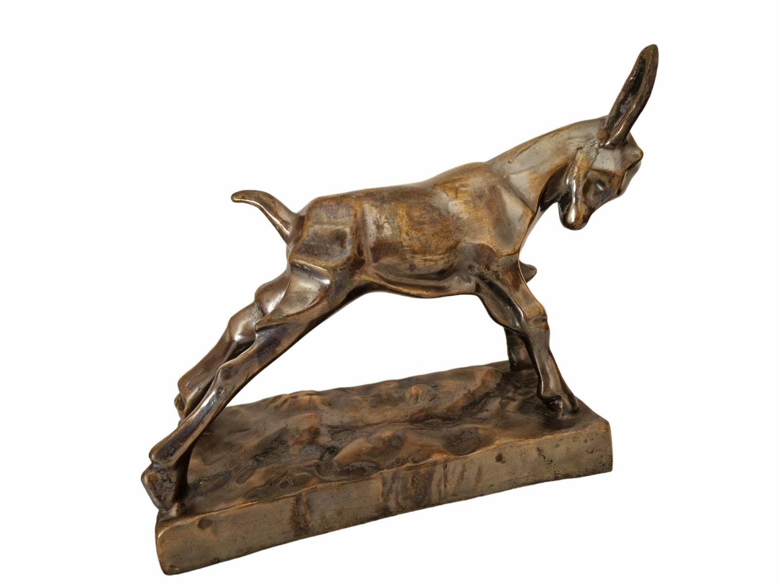 Mid Century Goat Kid Sculpture, Farm Animal Art, Country Home Decor photo furniture