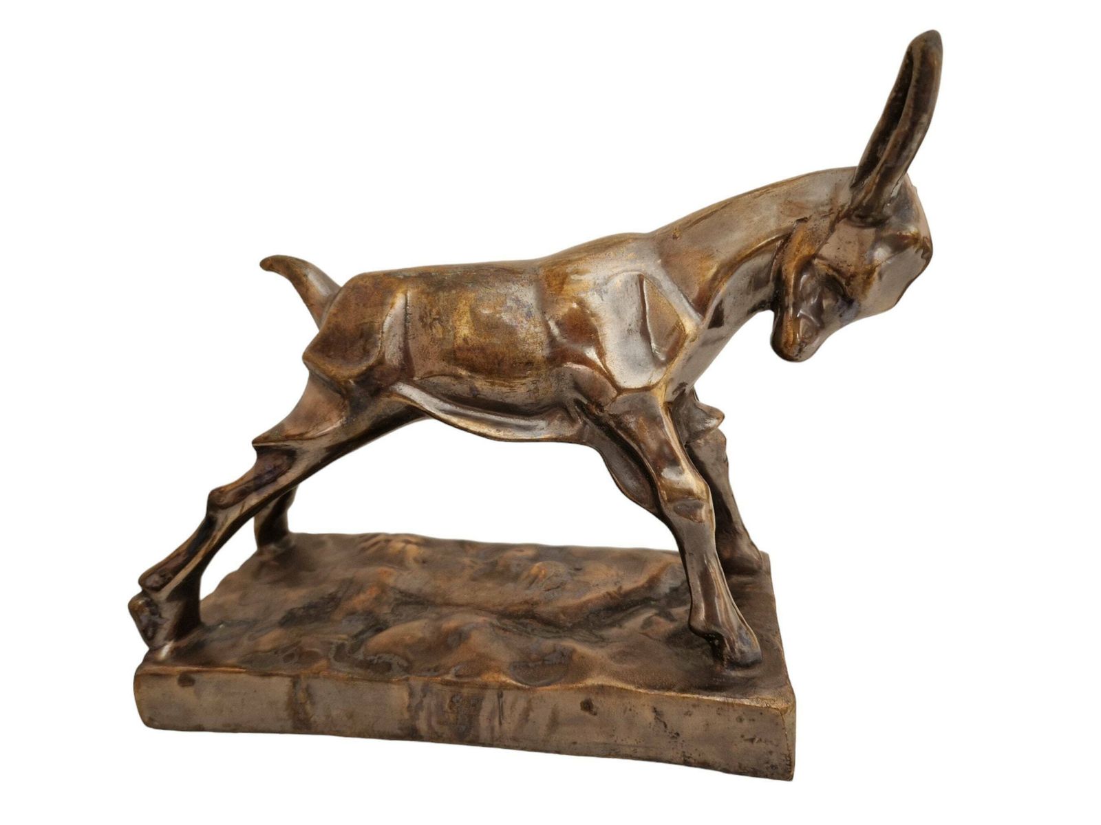 Mid Century Goat Kid Sculpture, Farm Animal Art, Country Home Decor photo for sale