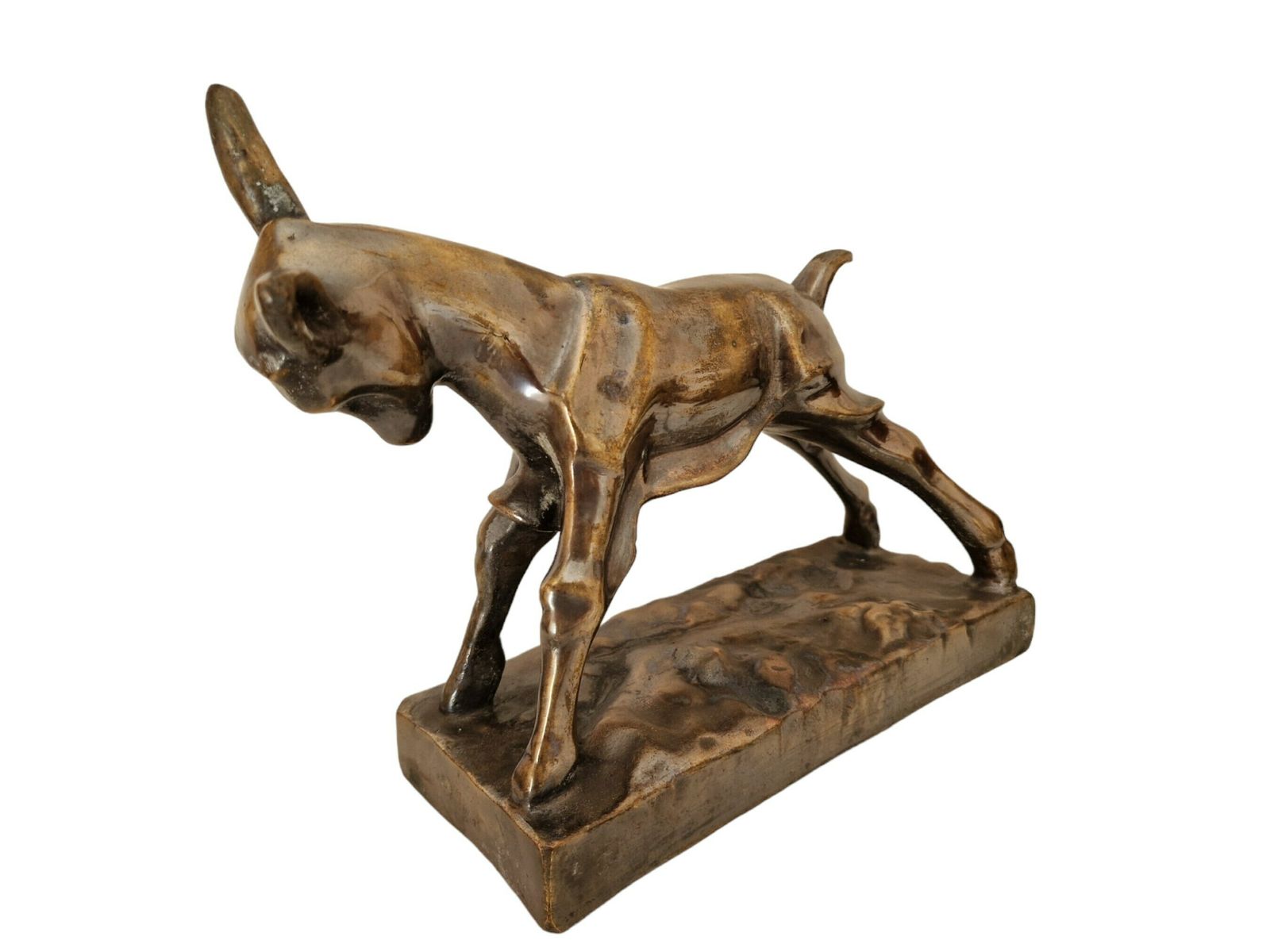 Mid Century Goat Kid Sculpture, Farm Animal Art, Country Home Decor photo 160.0