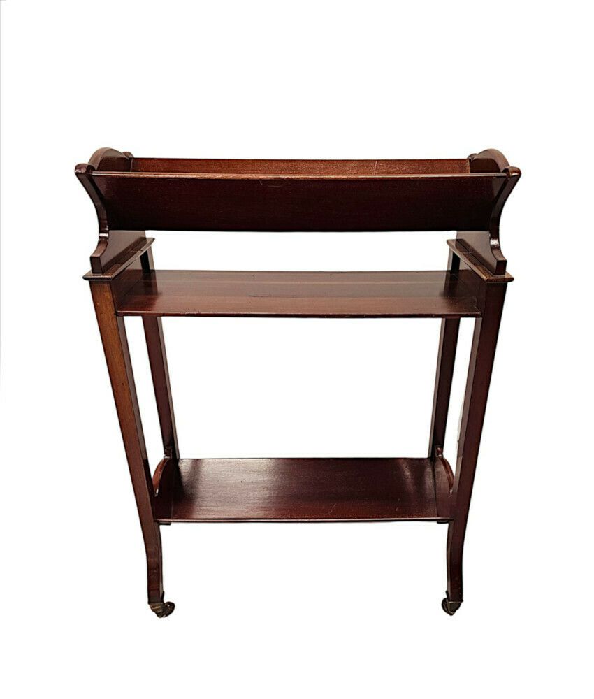 A Very Fine Edwardian Mahogany Book Trough photo furniture