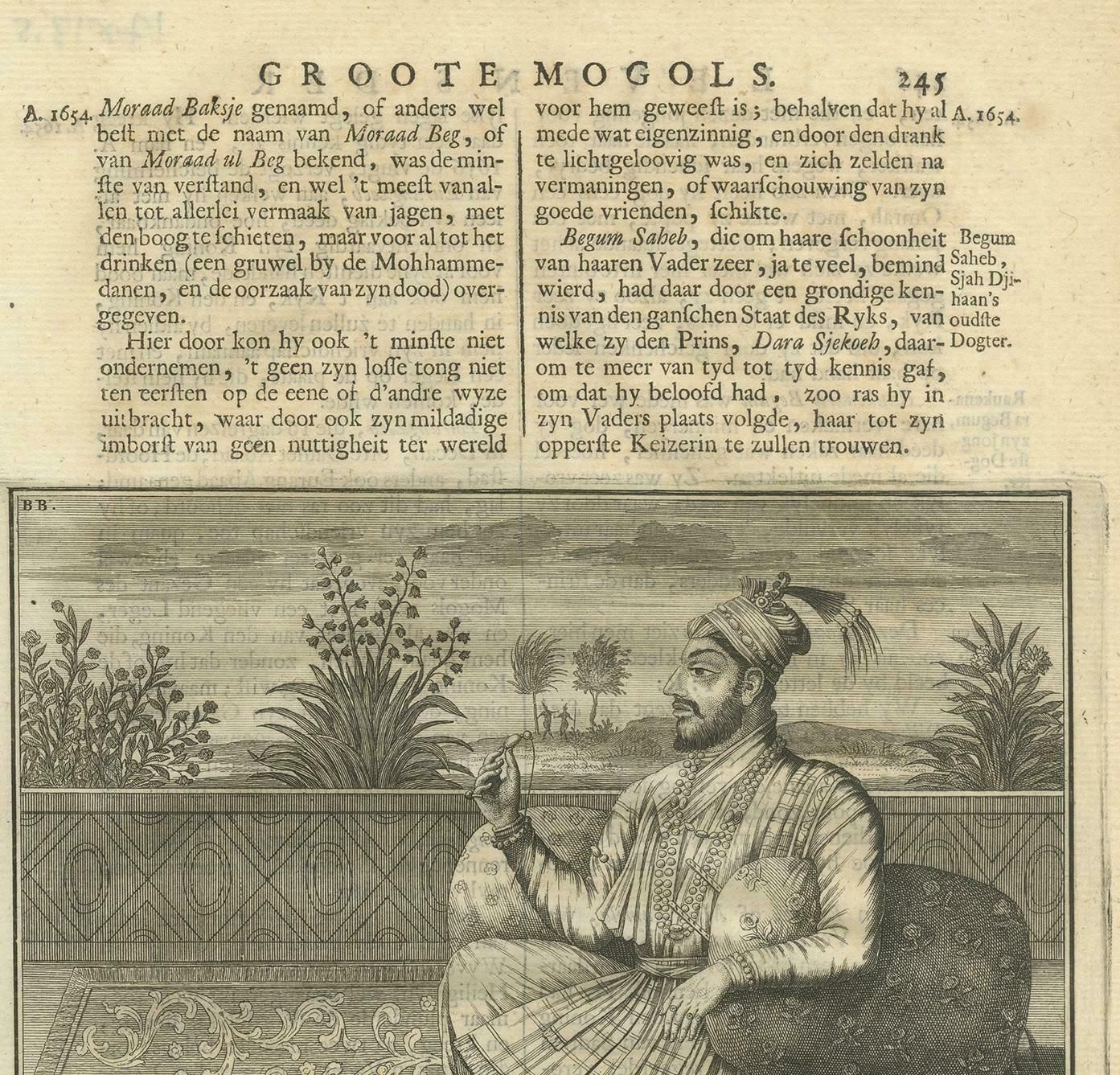 Antique Print Of Adil Shah By Valentijn, 1726 photo Art
