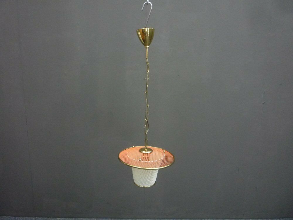 Mid Century Hanging Lamp Made Of Metal And Brass, 1950s photo 145.0