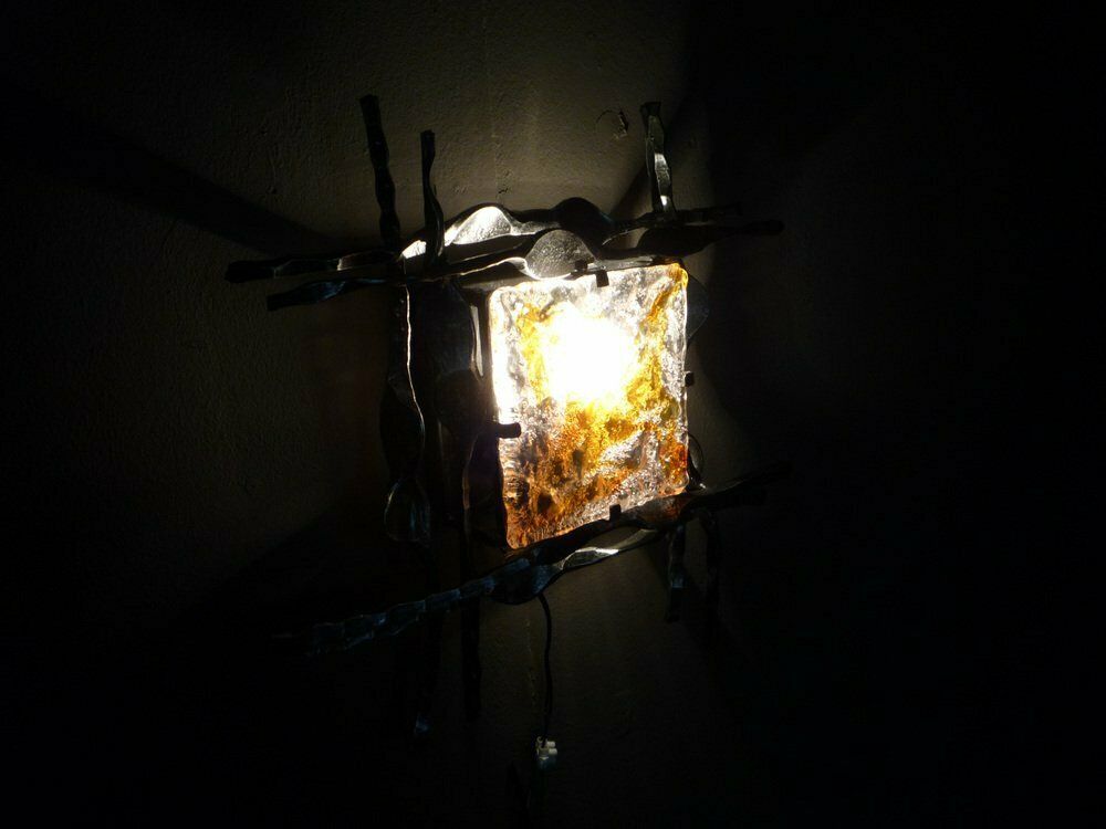 1874.0 Large Brutalist Wall Lamps By Tom Ahlström & Hans Ehrlich, 1960s Set Of 2 photo