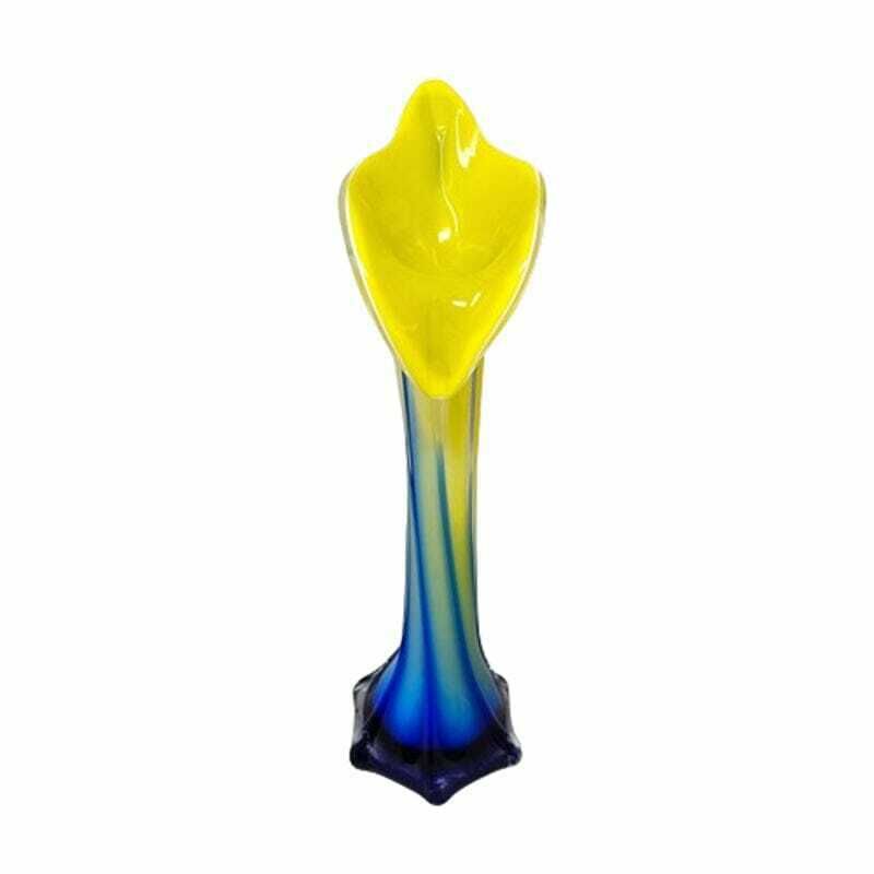 1960s Astonishing Jack In The Pulpit "Calla Lily" Vase In Murano Glass.