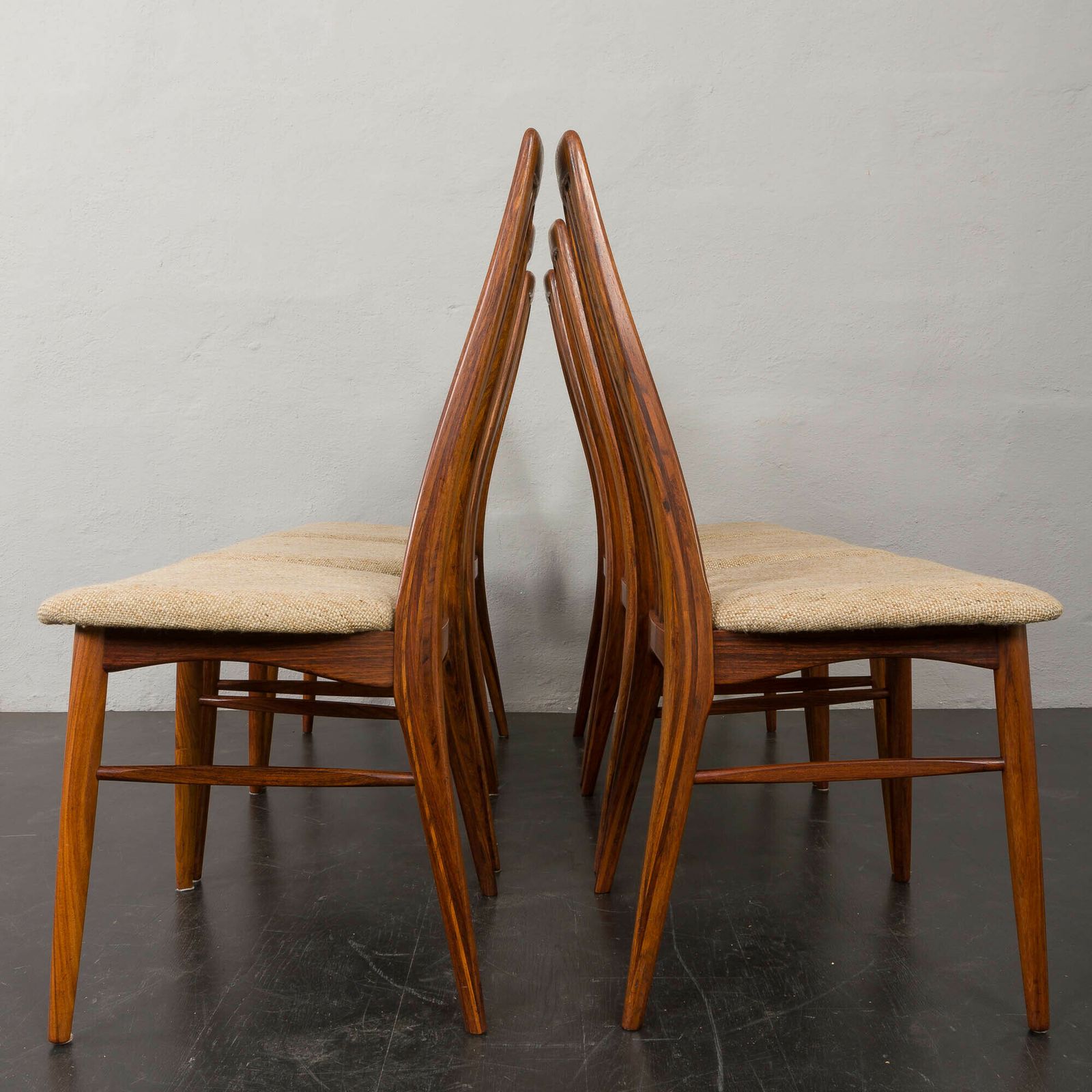 Danish Rosewood Dining Chairs Eva By Niels Koefoed For Koefoeds Hornslet, 1960s photo vintage