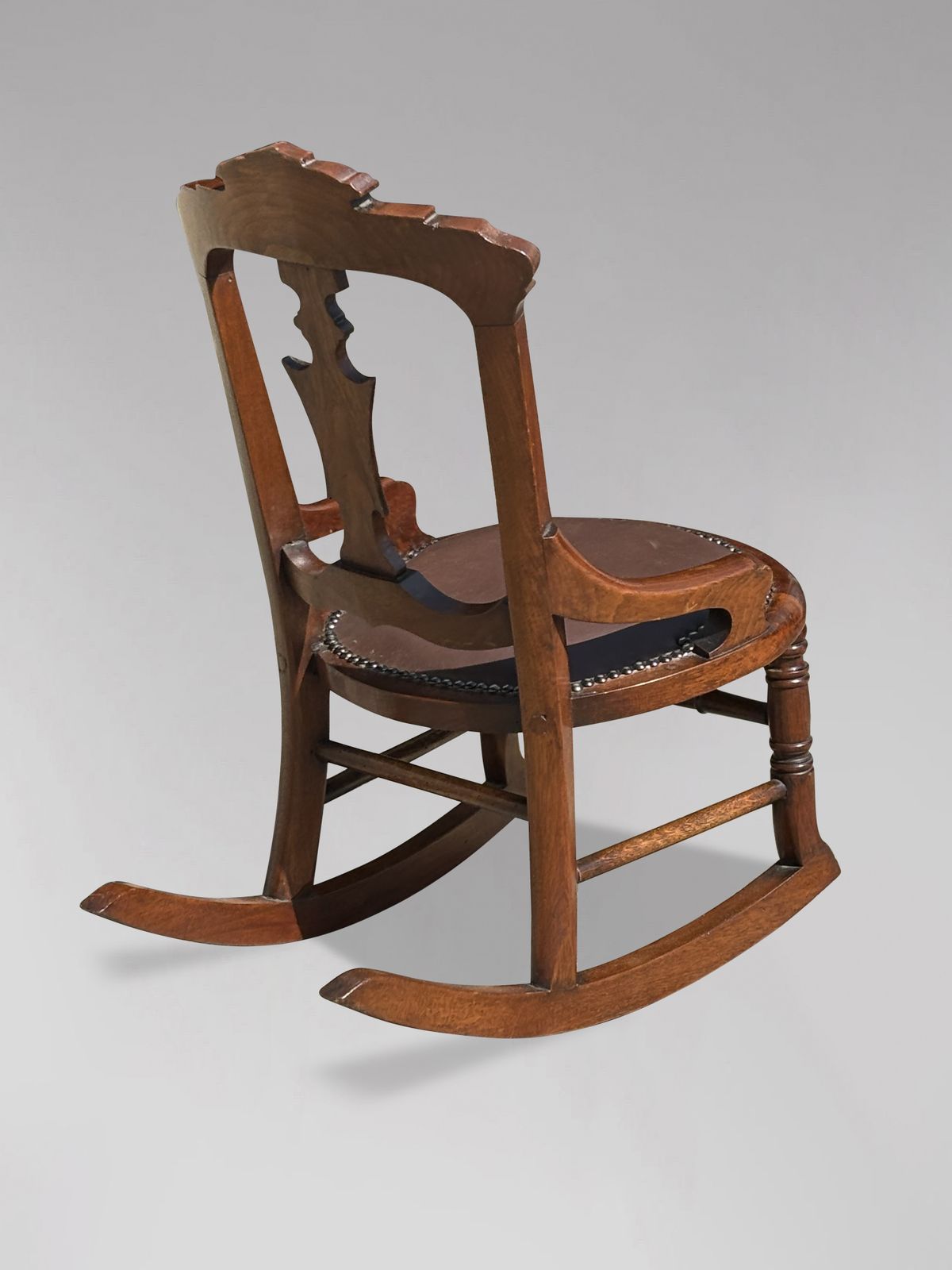 19th Century Victorian Period Mahogany Child's Rocking Chair photo furniture