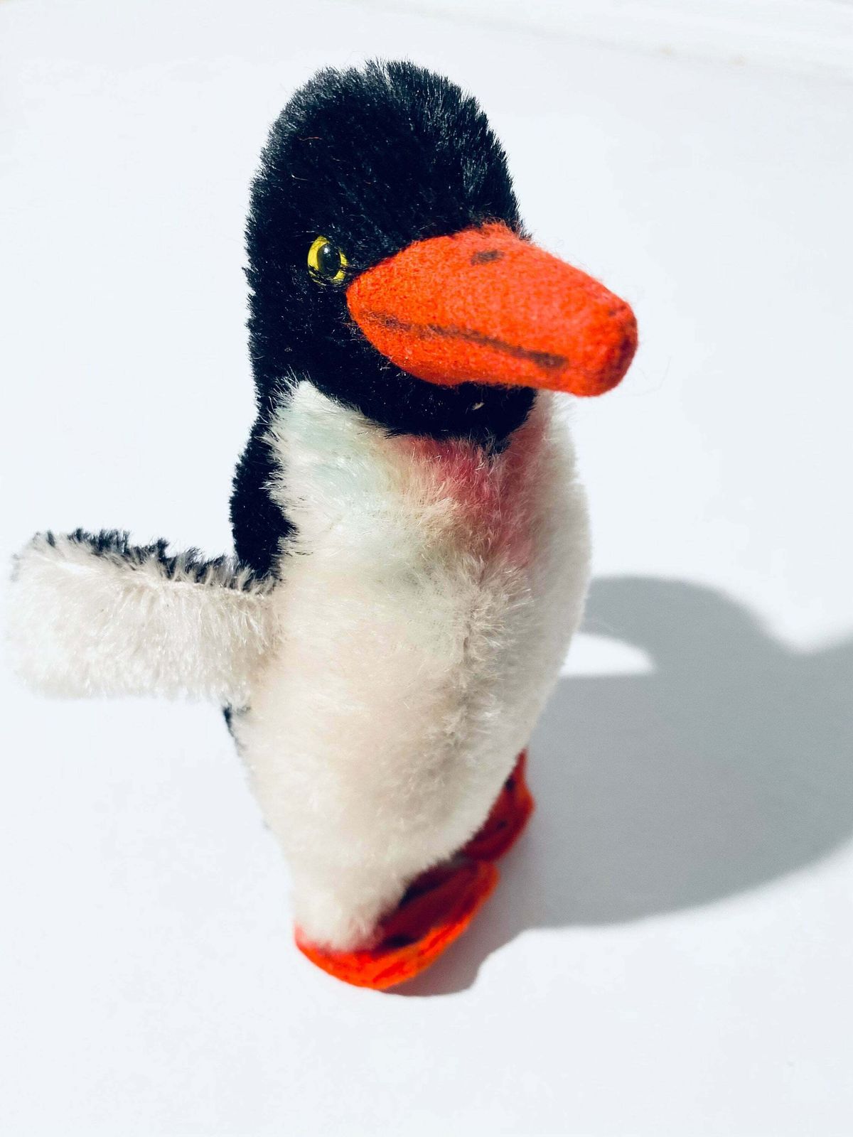 Hermann Stuffed Penguin Toy / 1960s Vintage / Germany photo Home Decor