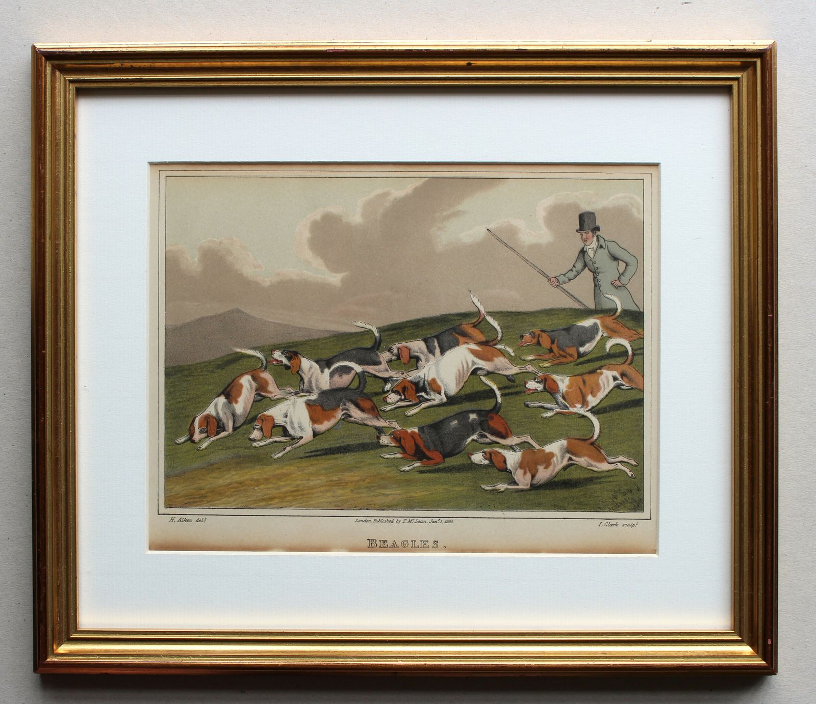 'Beagles' By John Heaviside Clark, After Henry Thomas Alken C1820
