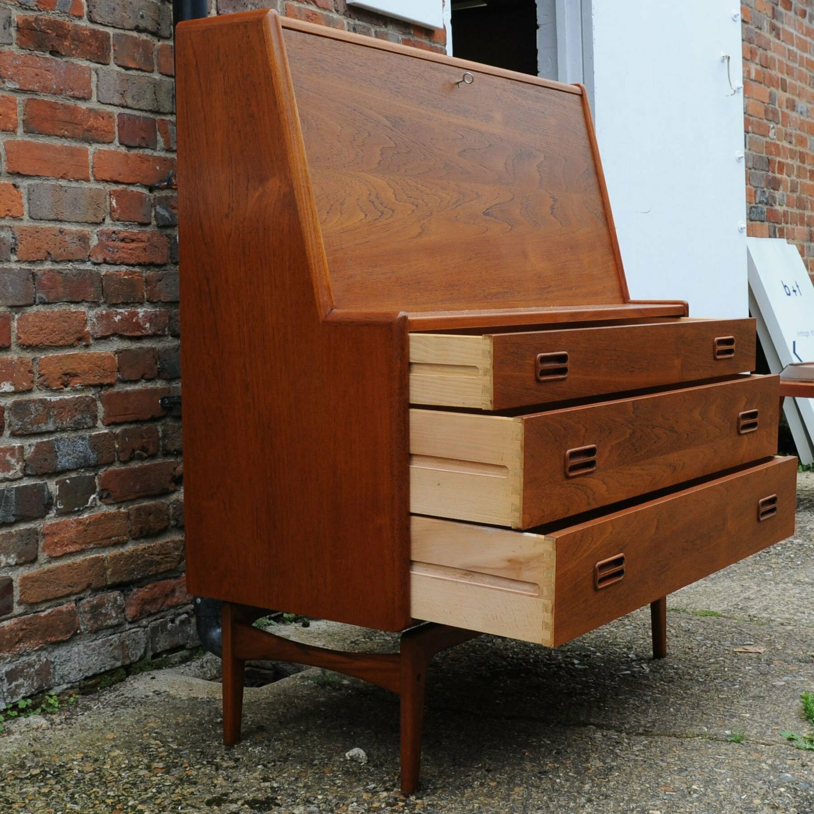 Vintage Danish Bureau/ Desk By Arne Hovmand Olsen For Mogens Kold, 1960s photo vintage